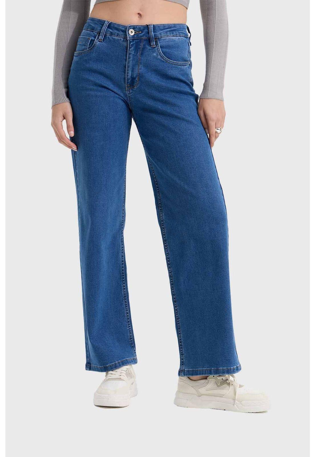 Jeans Mujer Wide Leg Sofía Azul-0