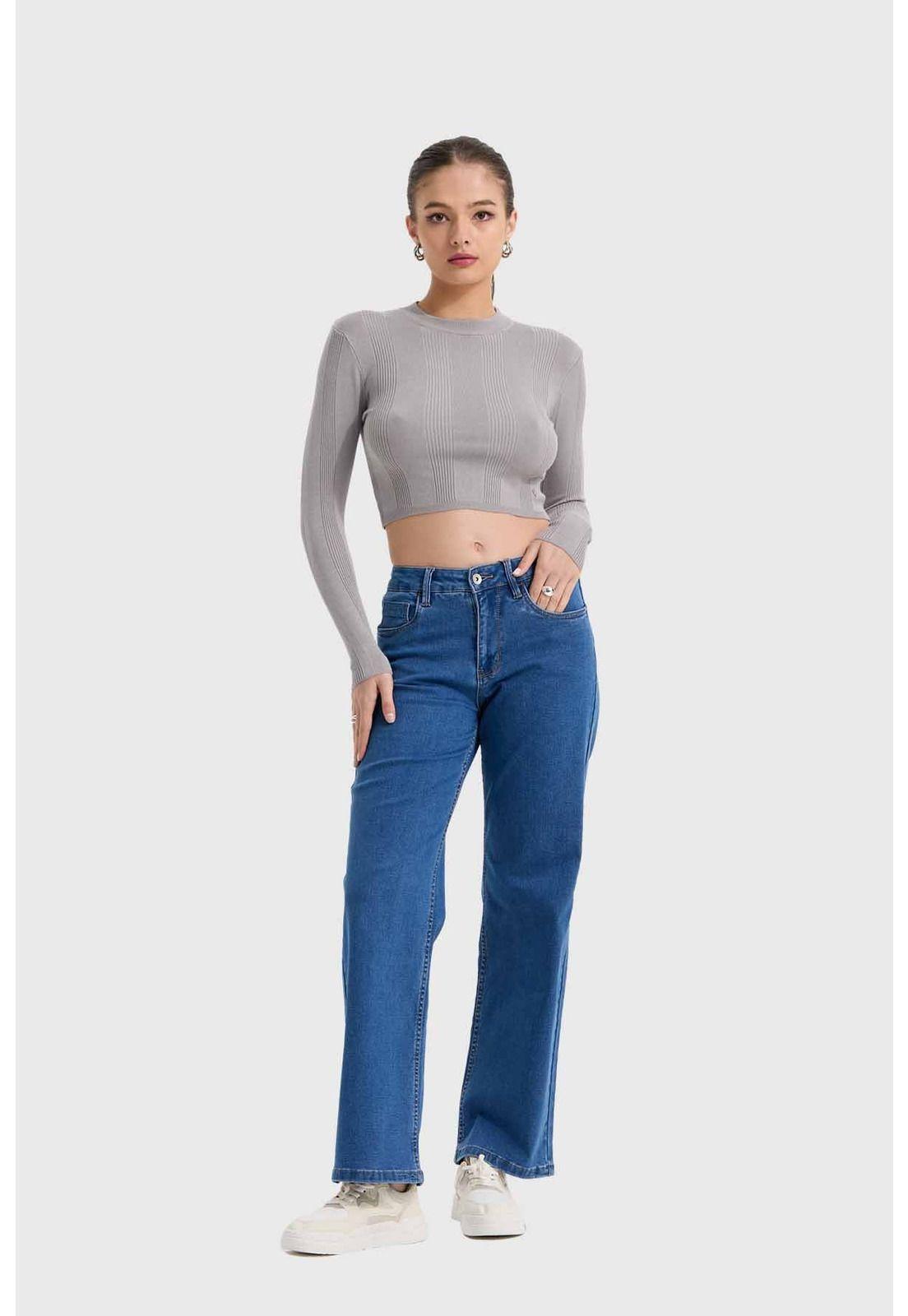Jeans Mujer Wide Leg Sofía Azul-3