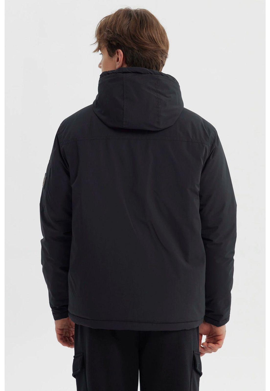Parka Hombre Slim Negro - Xll-2