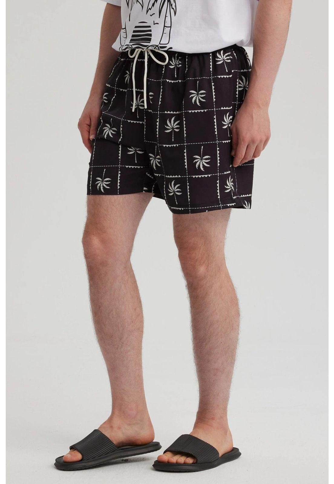 Short De Baño Hombre Rapport Negro-5