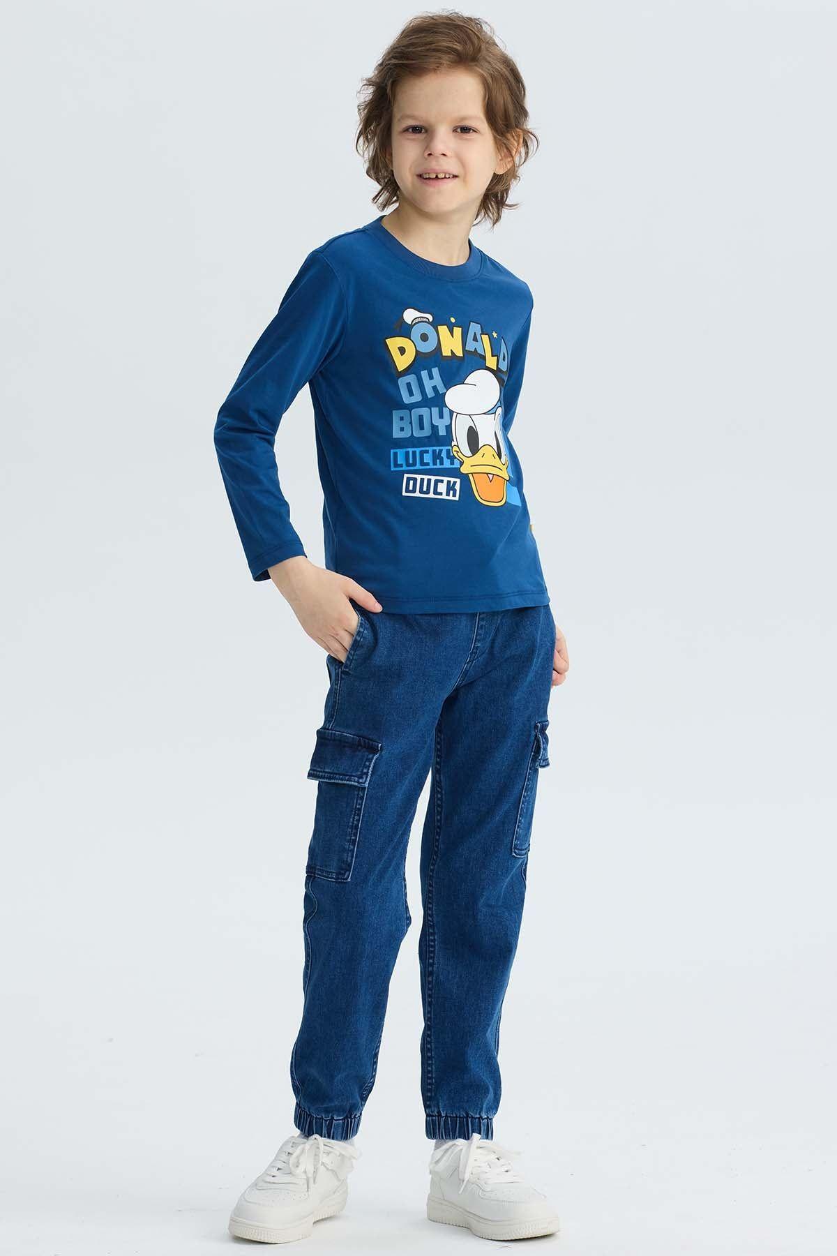 Jeans Niño Jogger Cargo Azul-3