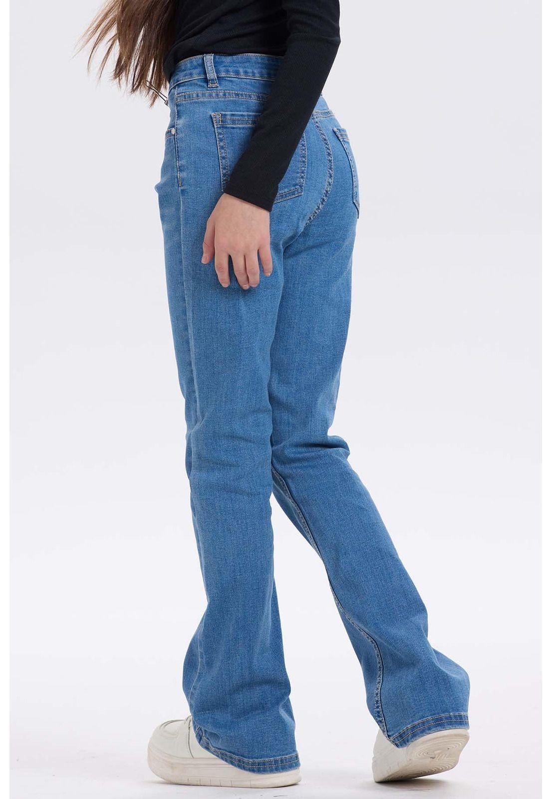 Jeans Niña Básico Flare Azul Claro-2