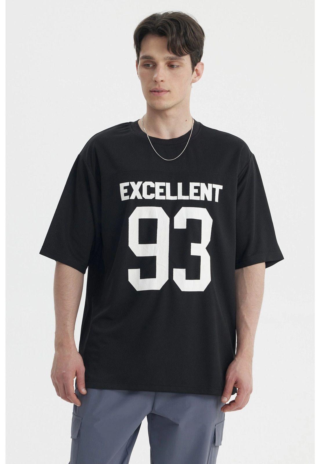 Polera Hombre Oversize Negro- lll-0