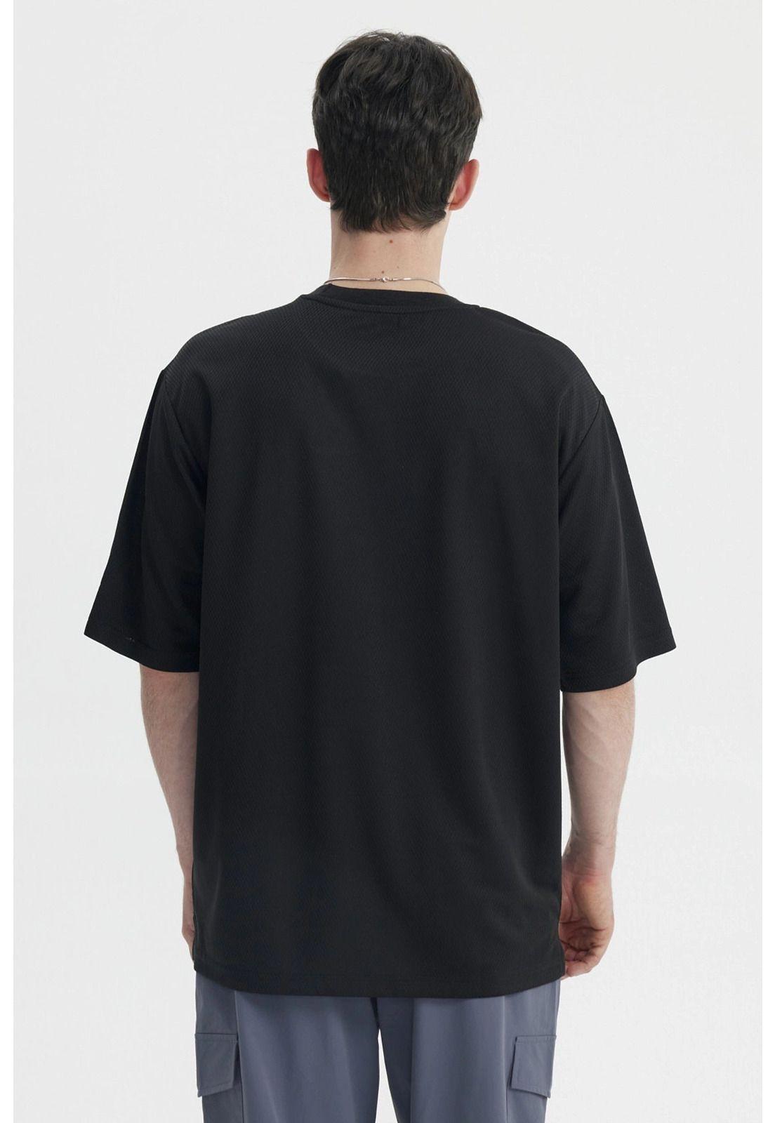 Polera Hombre Oversize Negro- lll-2