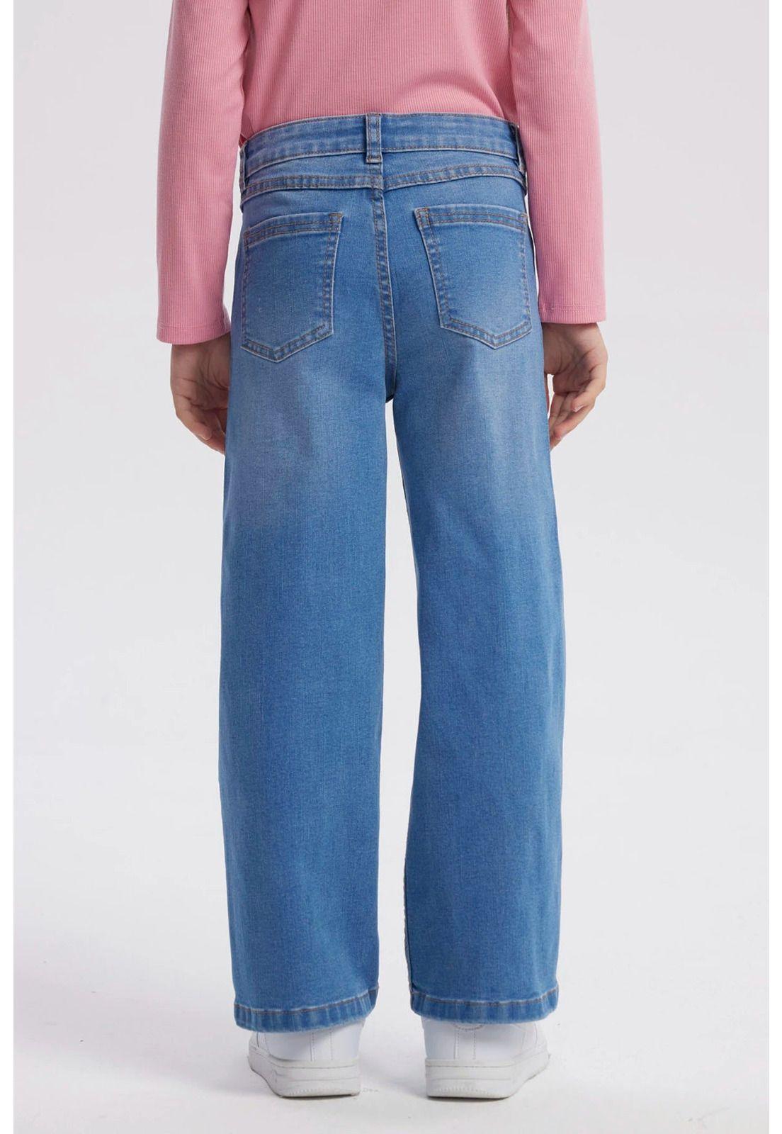 Jeans Niña Calce Recto Azul-2