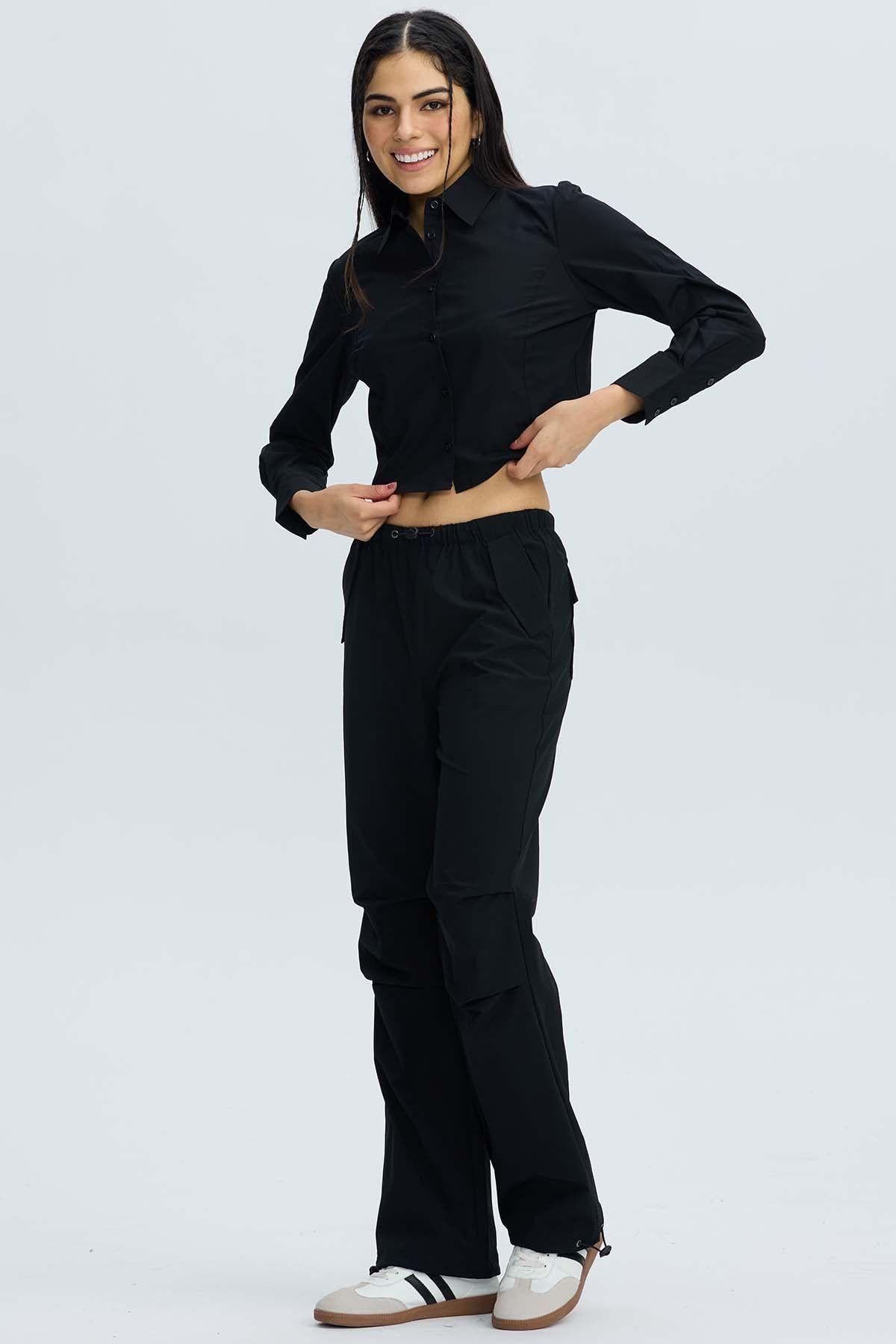 Blusa Mujer Basta Redonda Negro-3