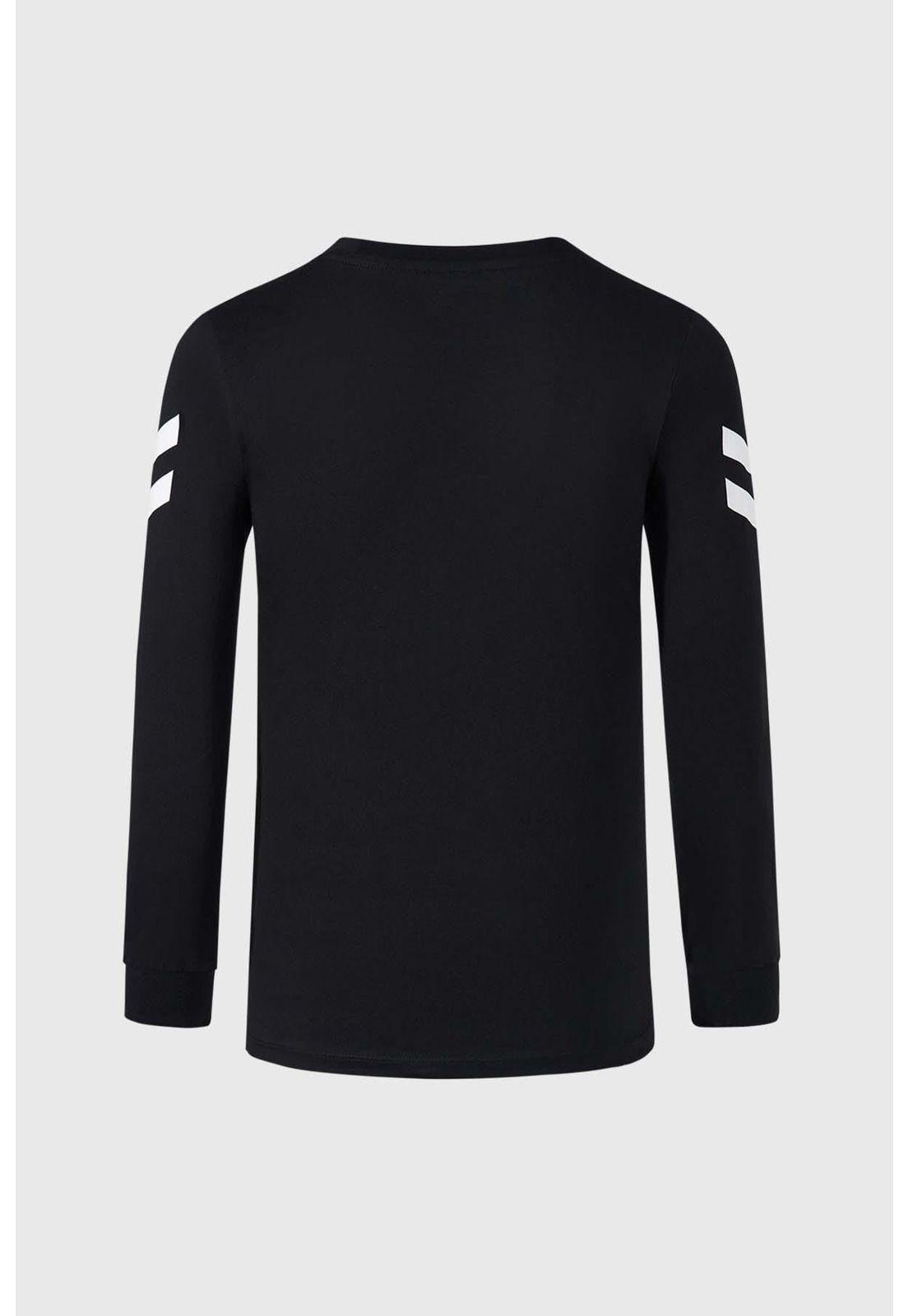 Polera Niño Con Print Negro - ll-1