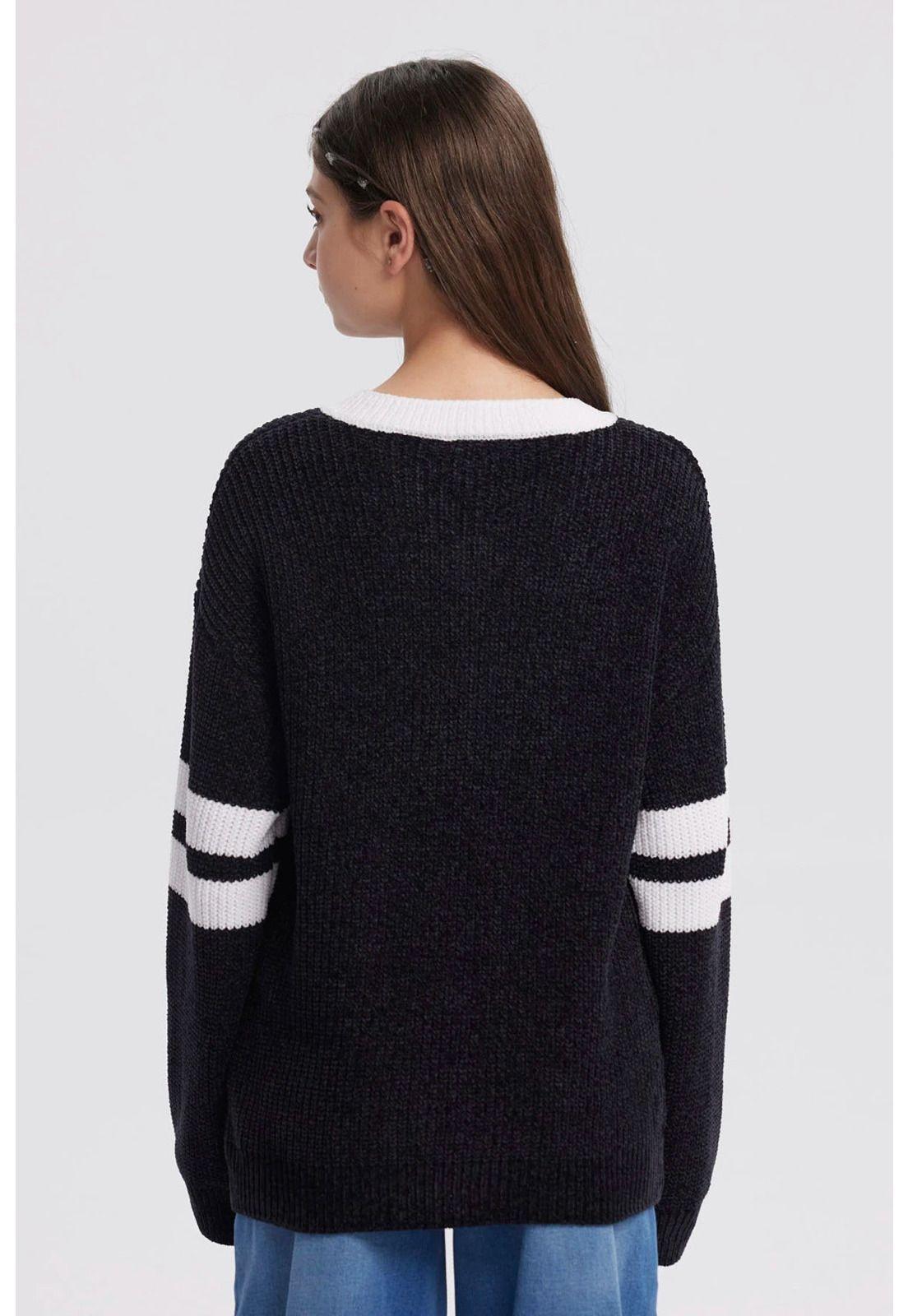 Sweater Niña Oversize Negro-2