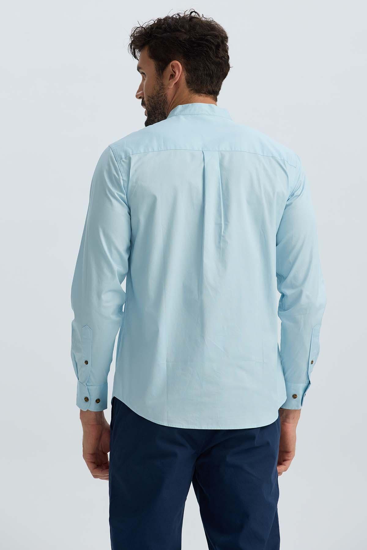 Camisa Hombre Premium Celeste-2
