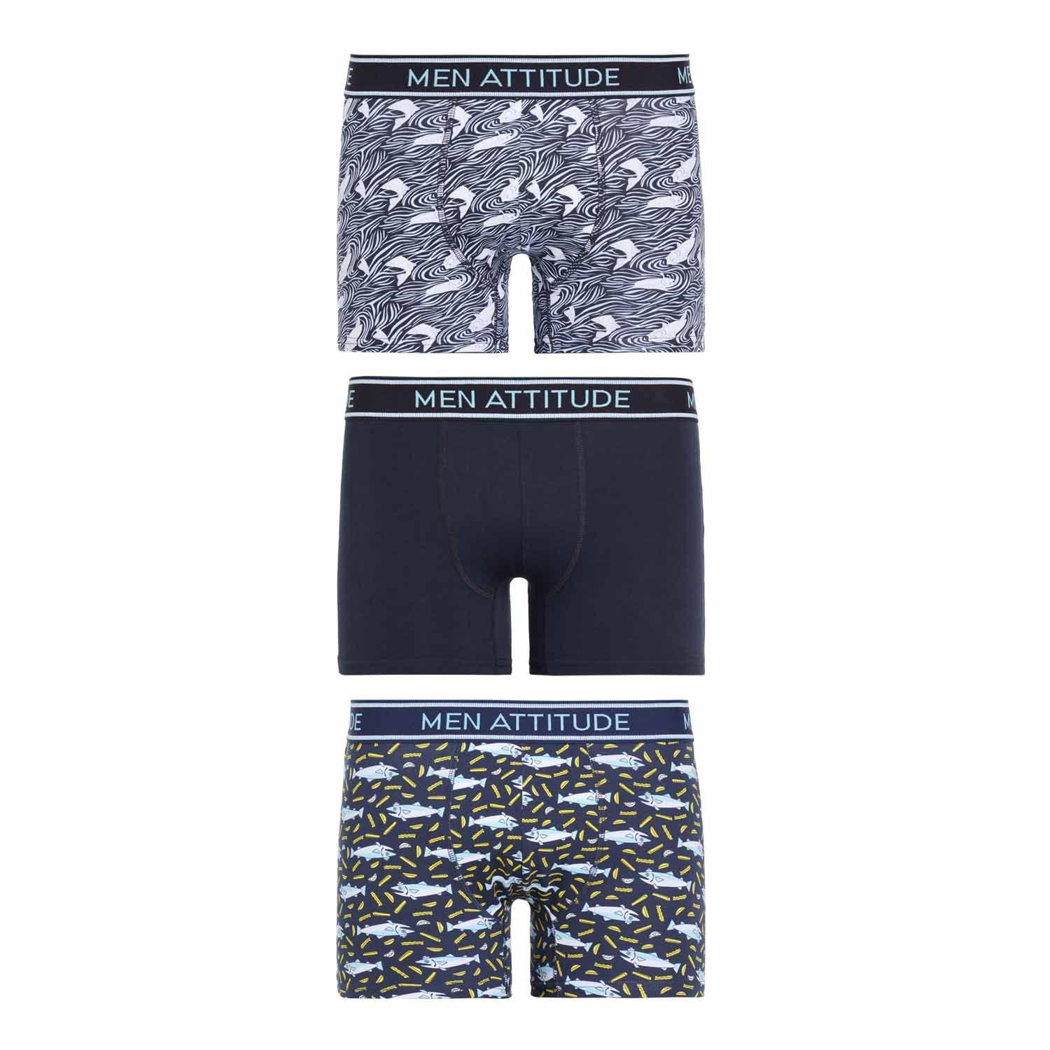 Boxer Liso Tripack Negro Hombre-0