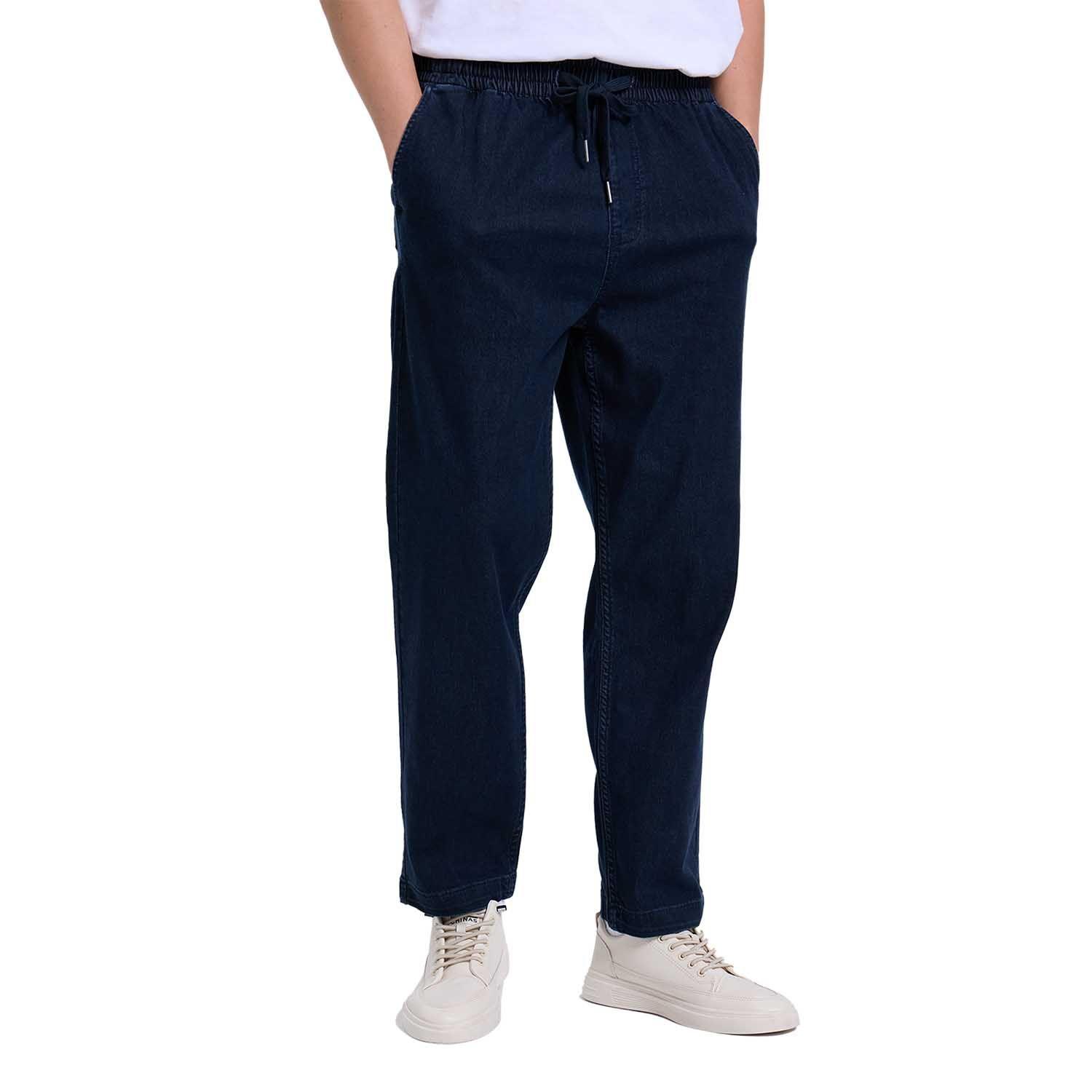 Jeans Hombre Comfort Suave Azul Medio-0