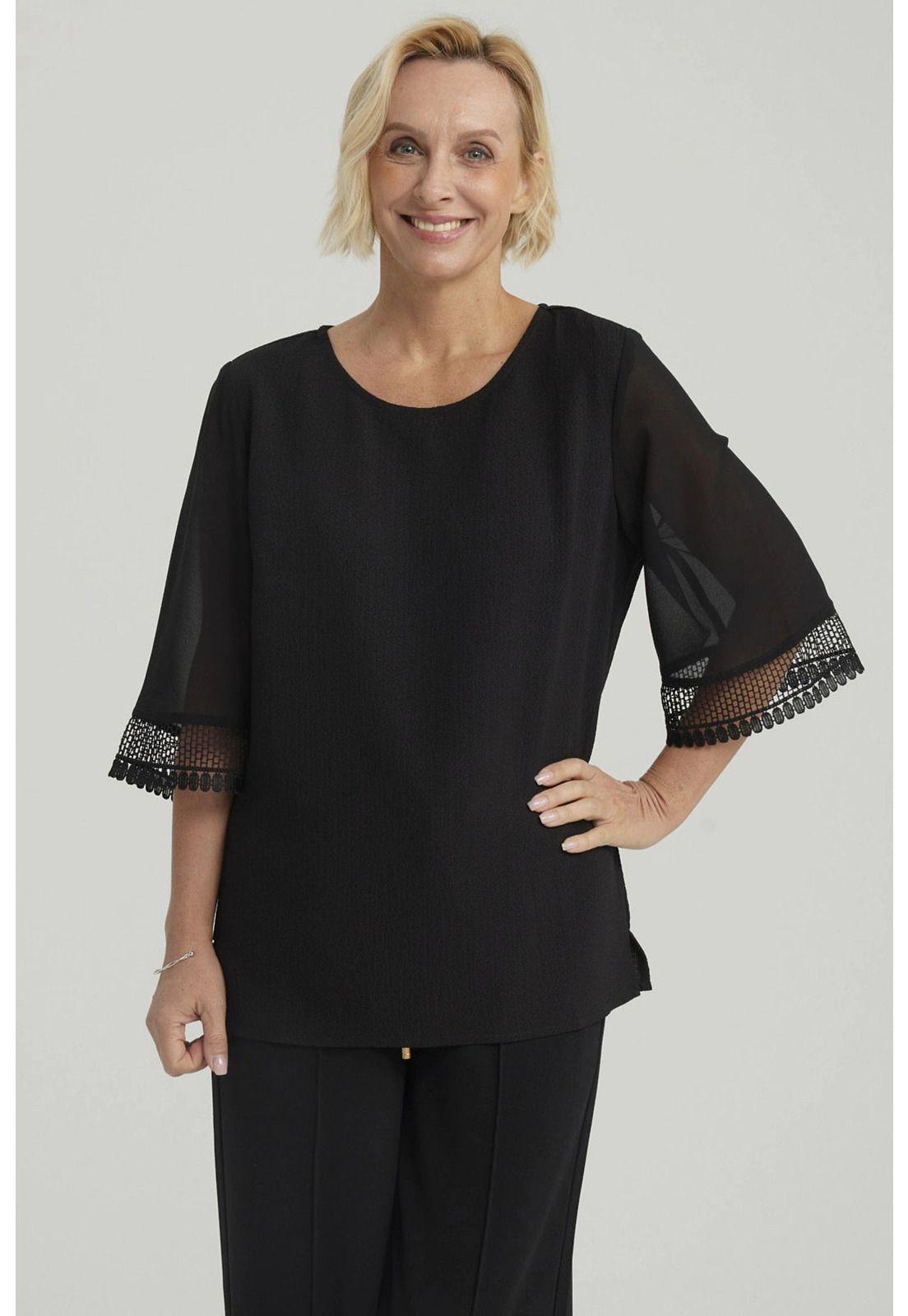 Blusa Mujer Lisa Negro - ll-0