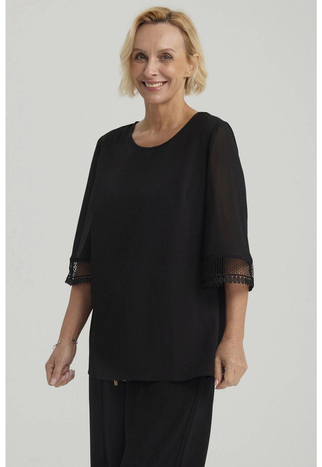 Blusa Mujer Lisa Negro - ll-1