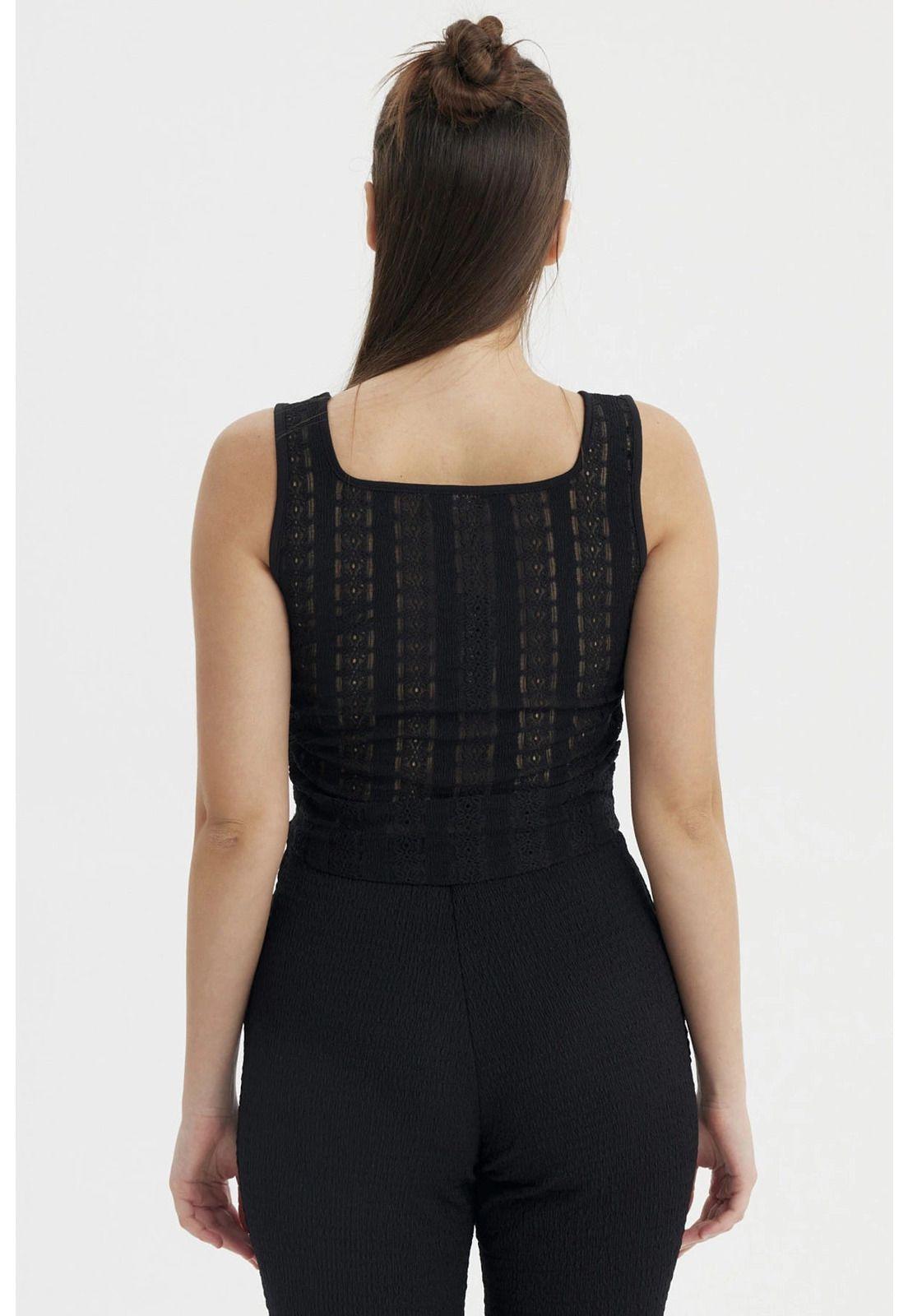 Polera Mujer Textura Negro- ll-2