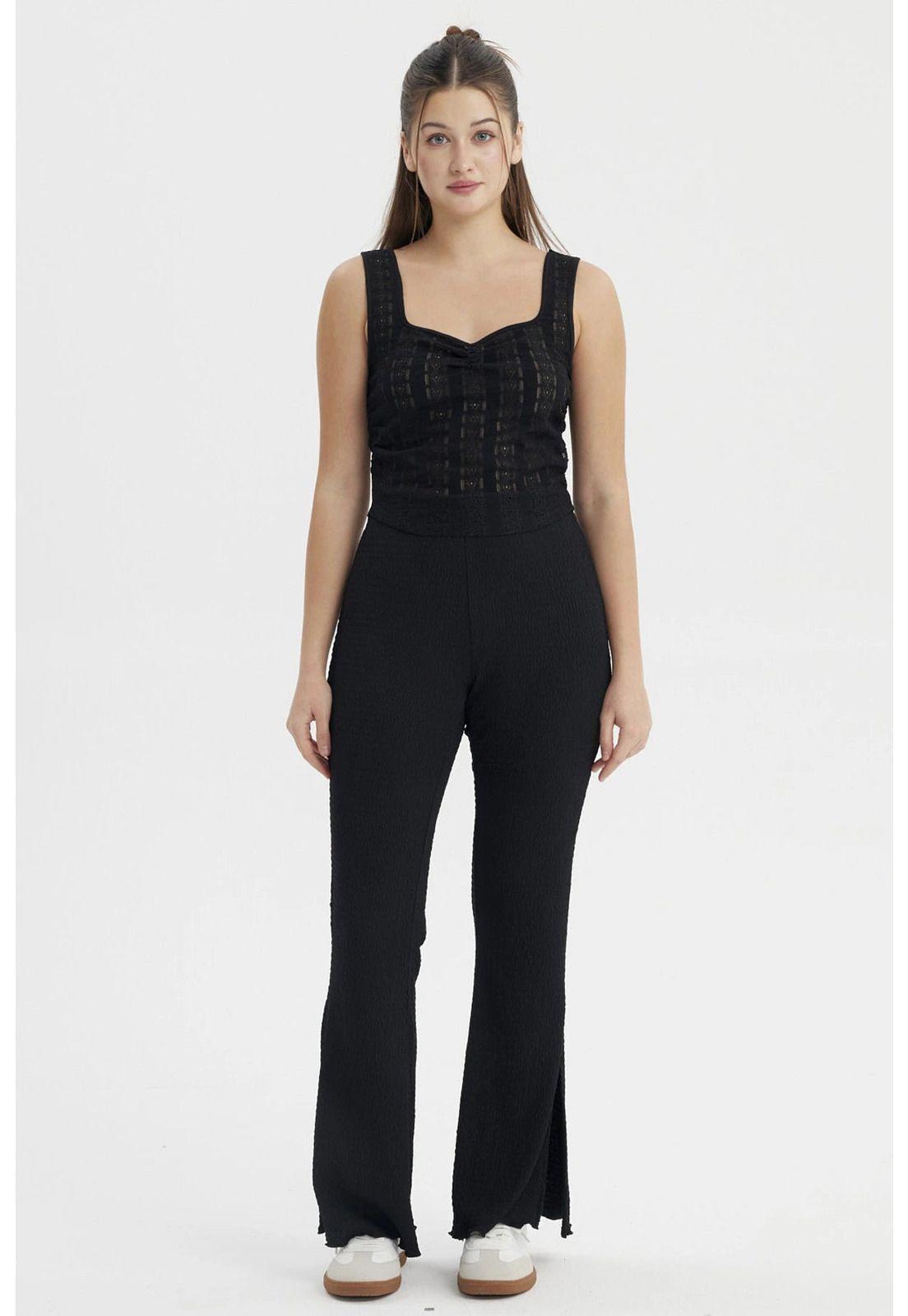 Polera Mujer Textura Negro- ll-3