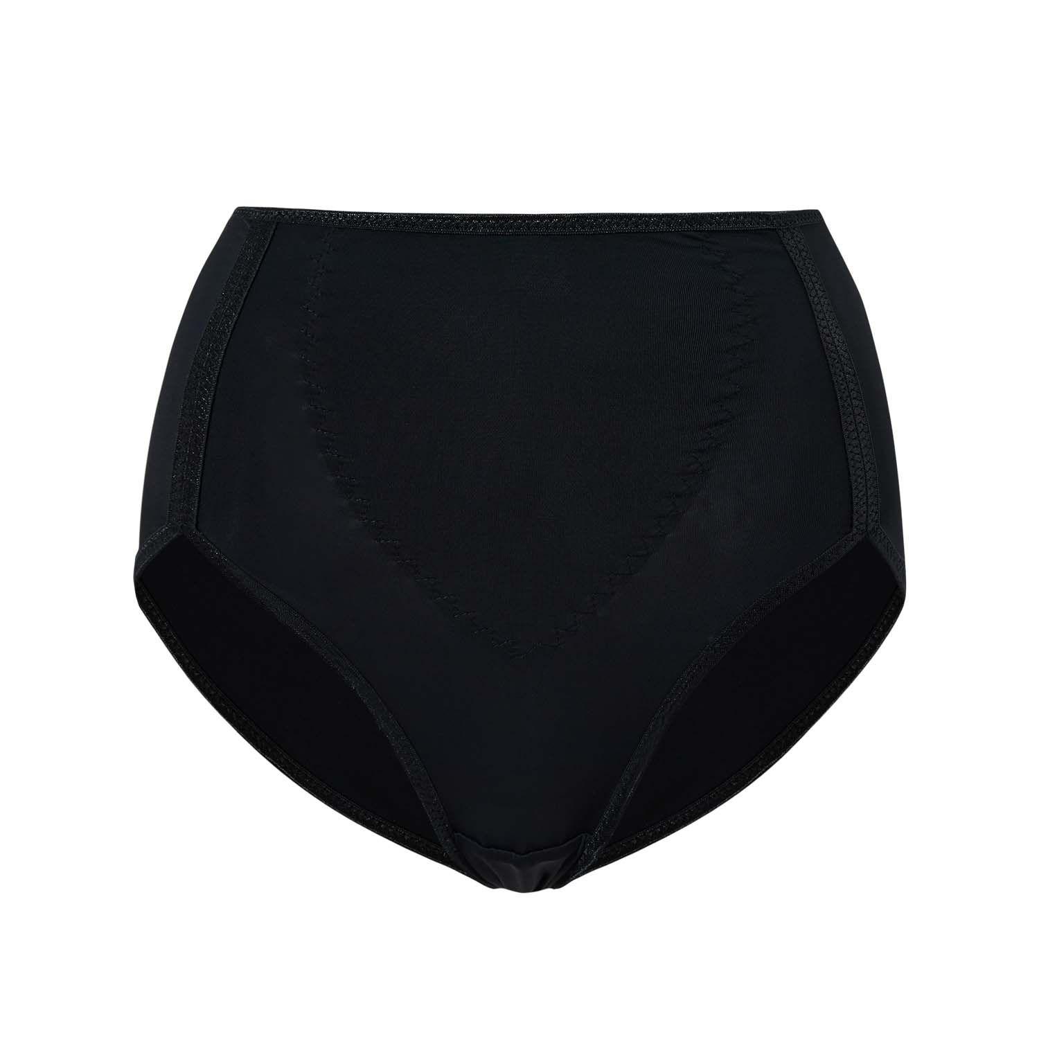 Calzón Mujer Tiro Alto Control Abdomen Corte Negro-0