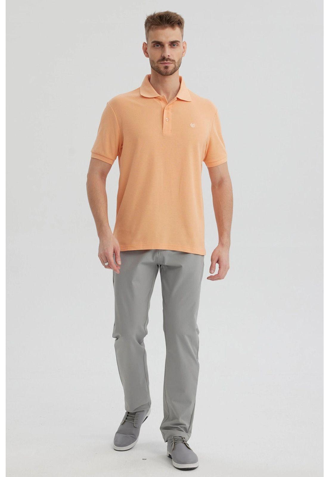 Polera Hombre Piqué Básica Lisa Damasco - ll-3