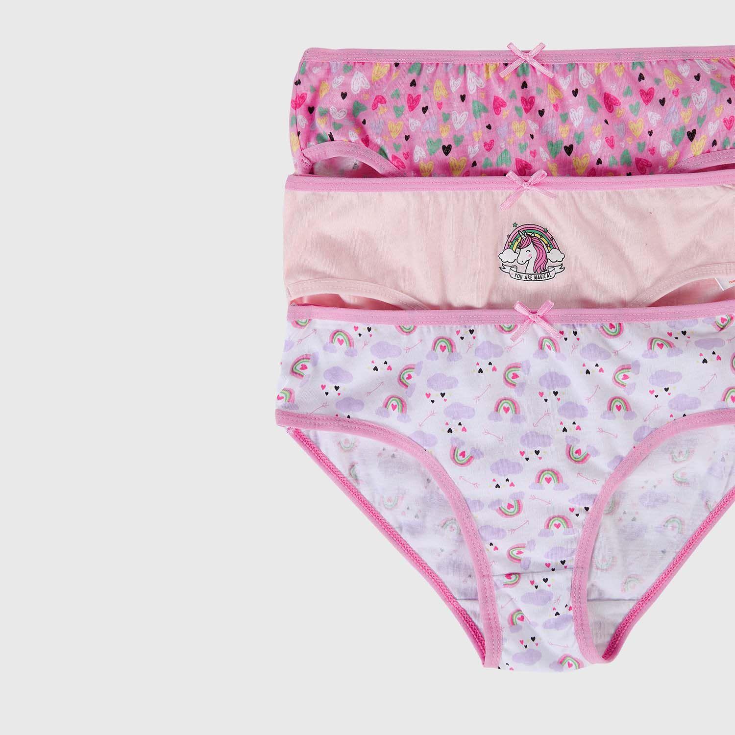 Calzón Niña Tripack Niña Full Print Rosado-1