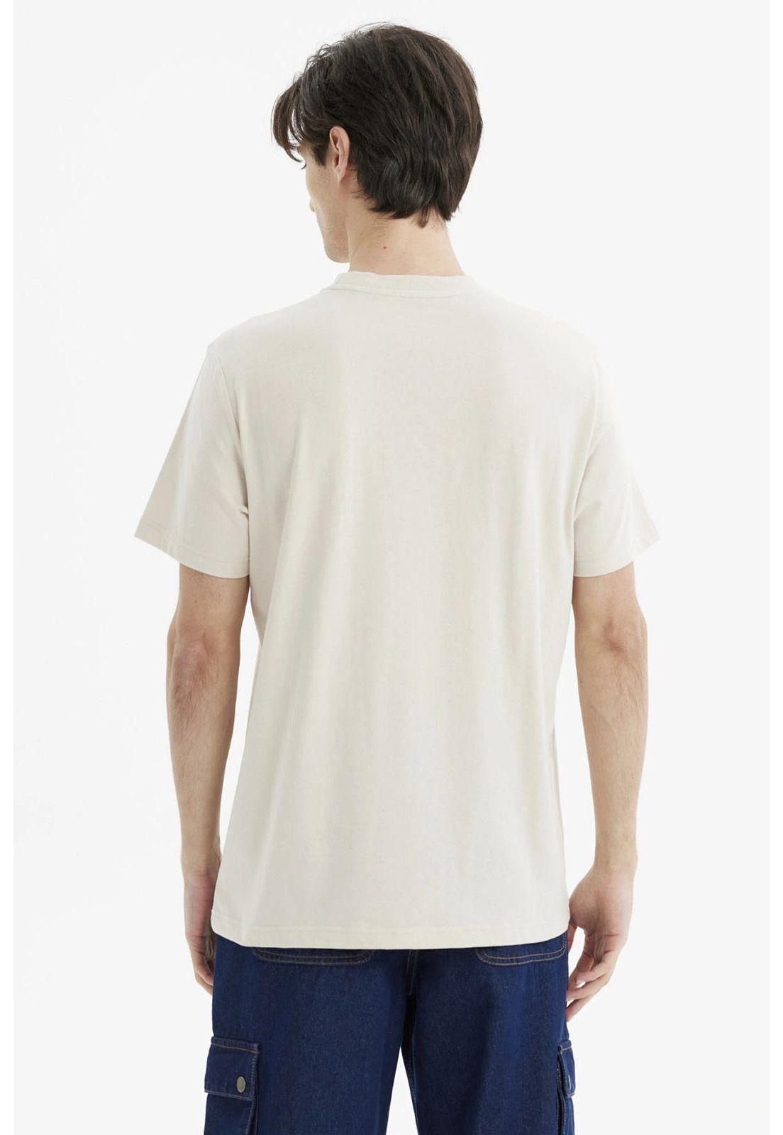 Polera Hombre Regular Print Beige-2