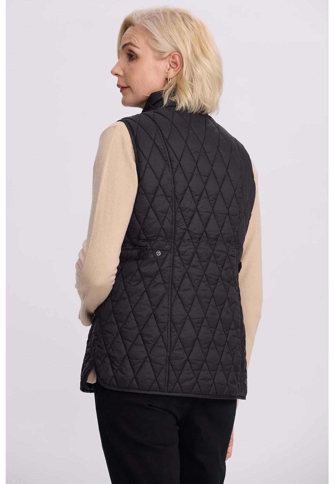 Parka Mujer Bolsillo Parche Negro-2