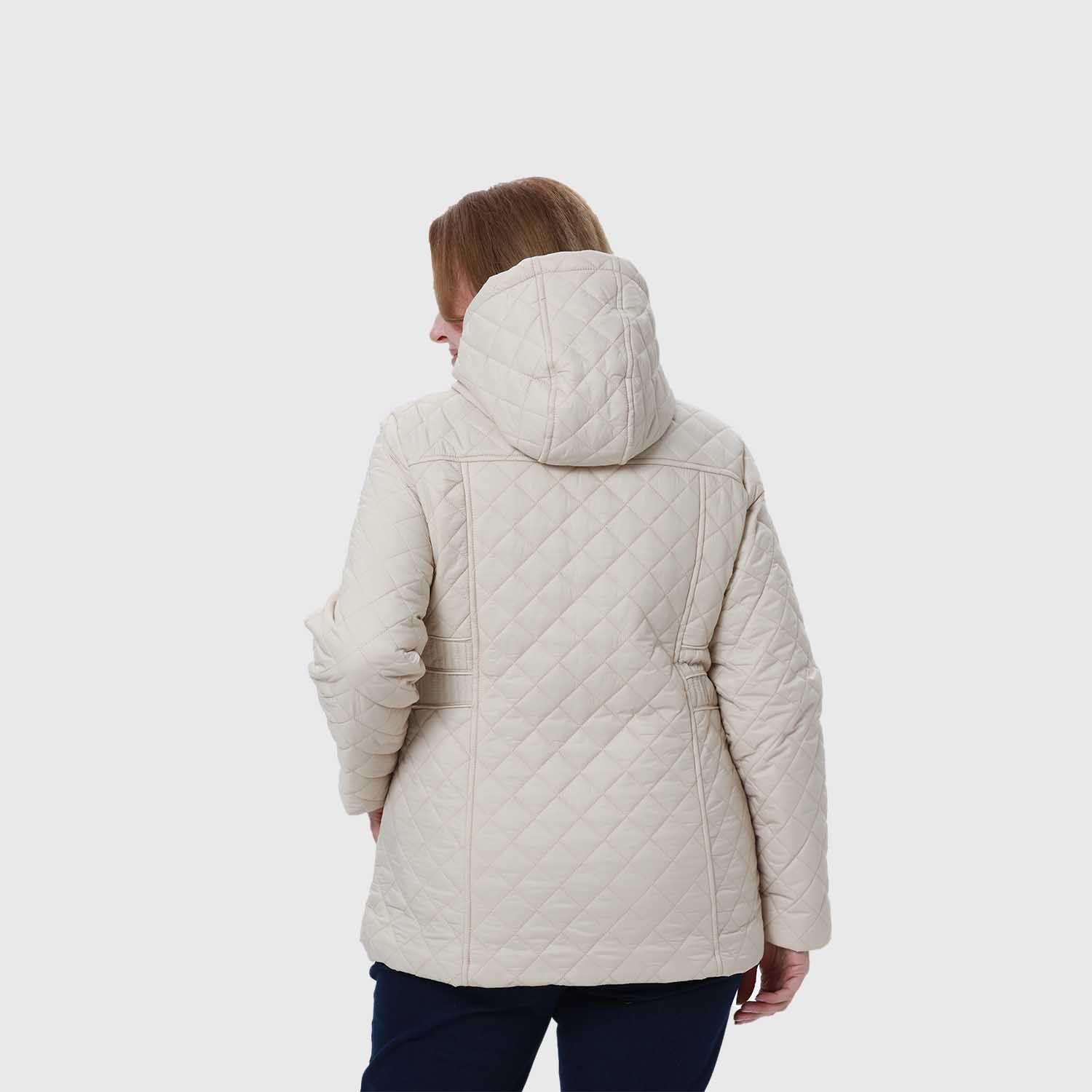 Parka Mujer Con Bolsillo Beige-2