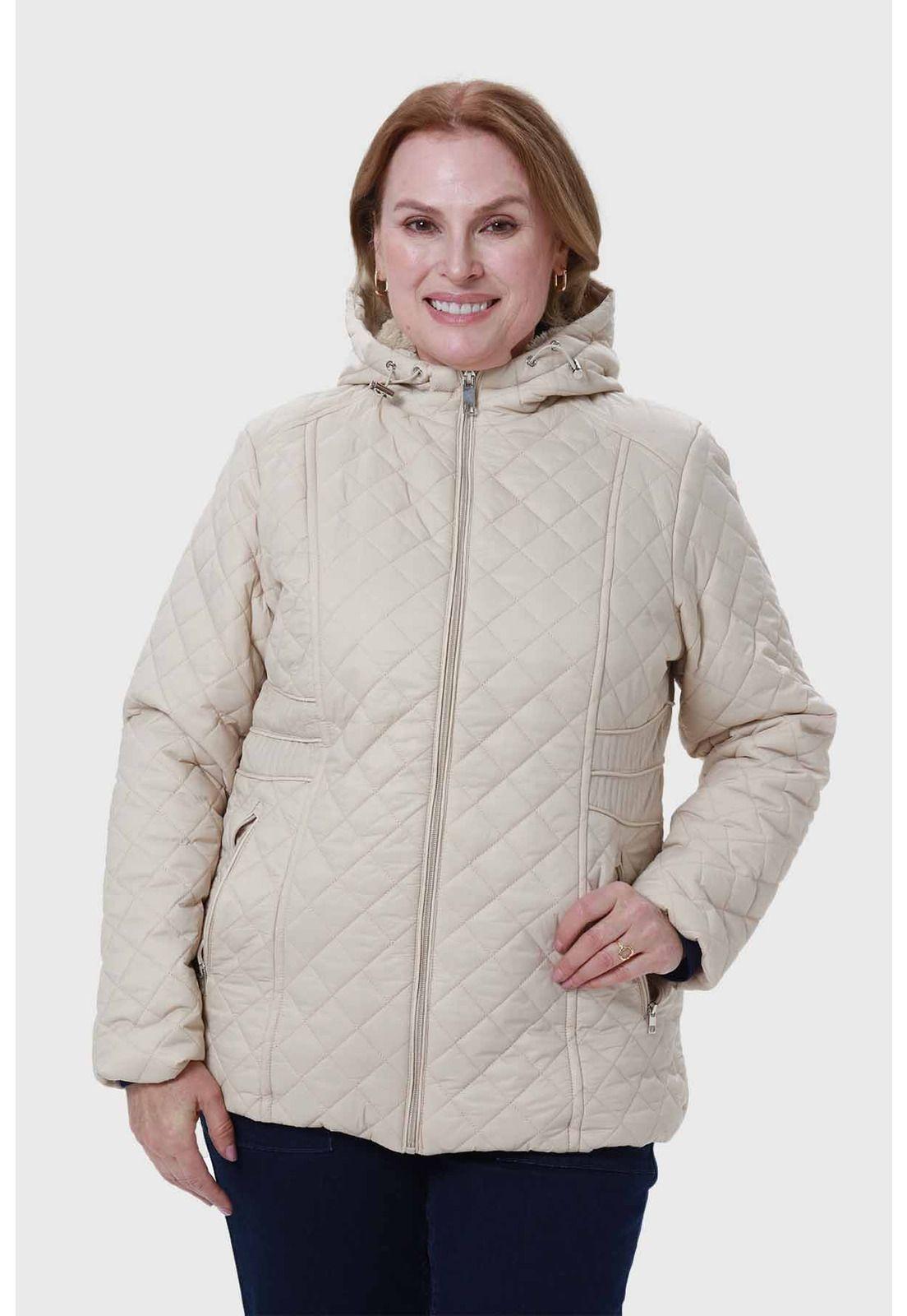 Parka Mujer Con Bolsillo Beige-0