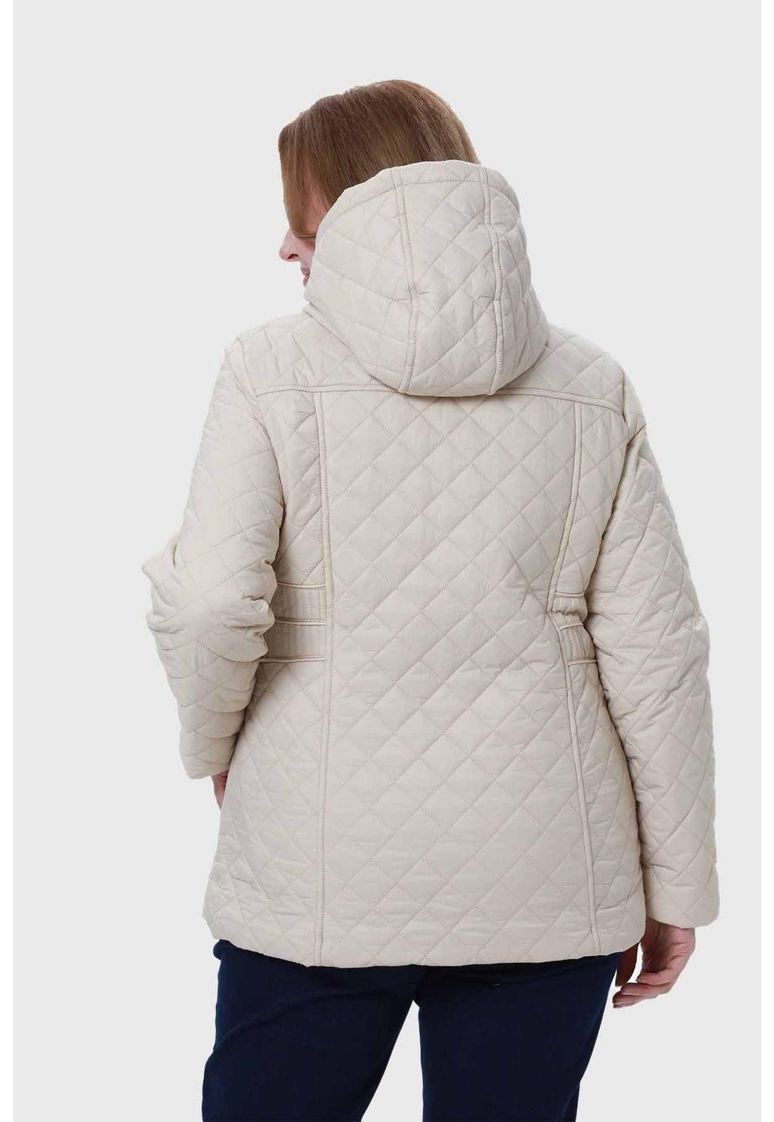 Parka Mujer Con Bolsillo Beige-2