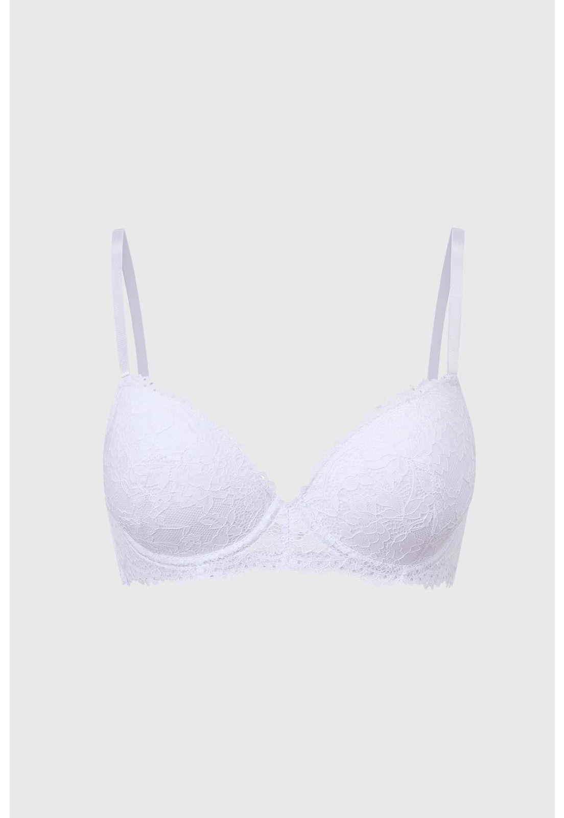Sostén Mujer Copa Soft Encaje Blanco-0