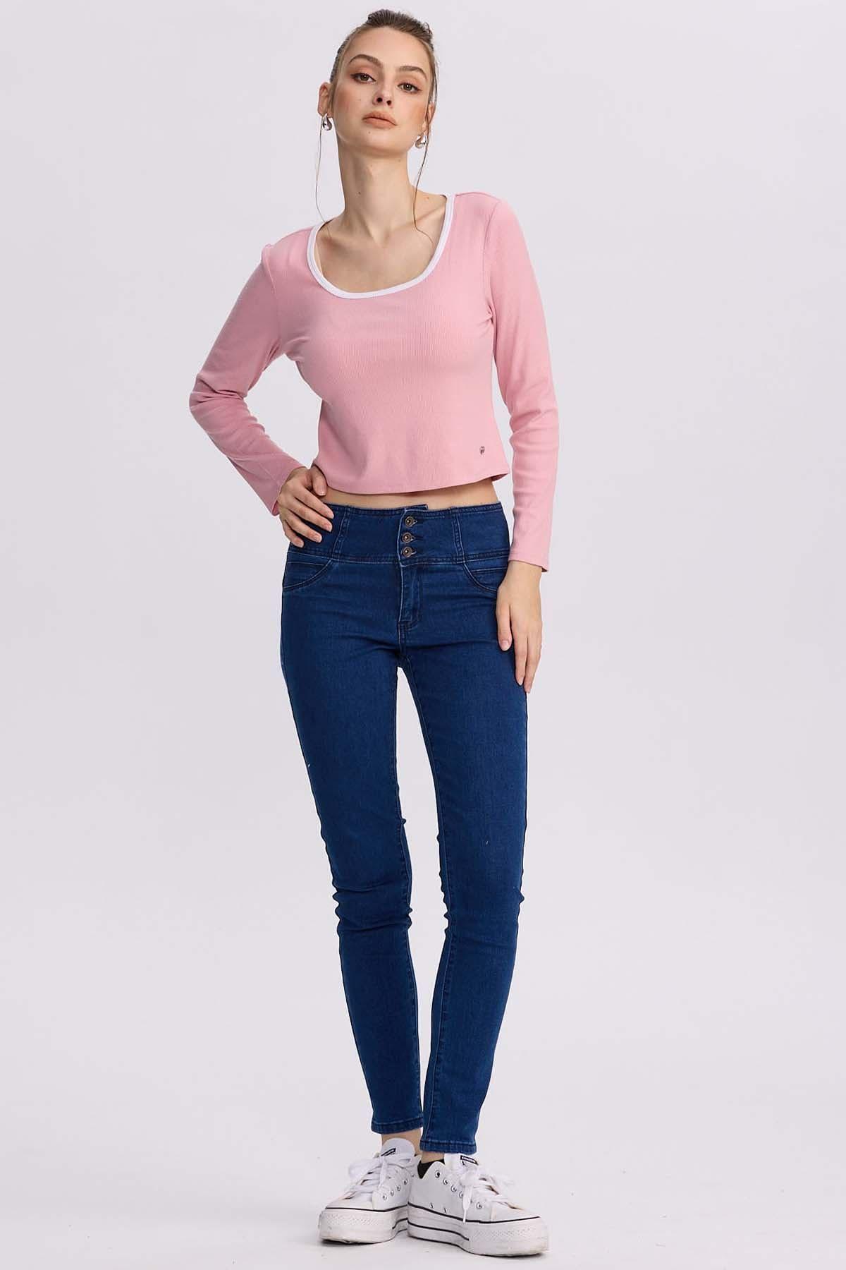 Polera Mujer Canalé Fucsia-3