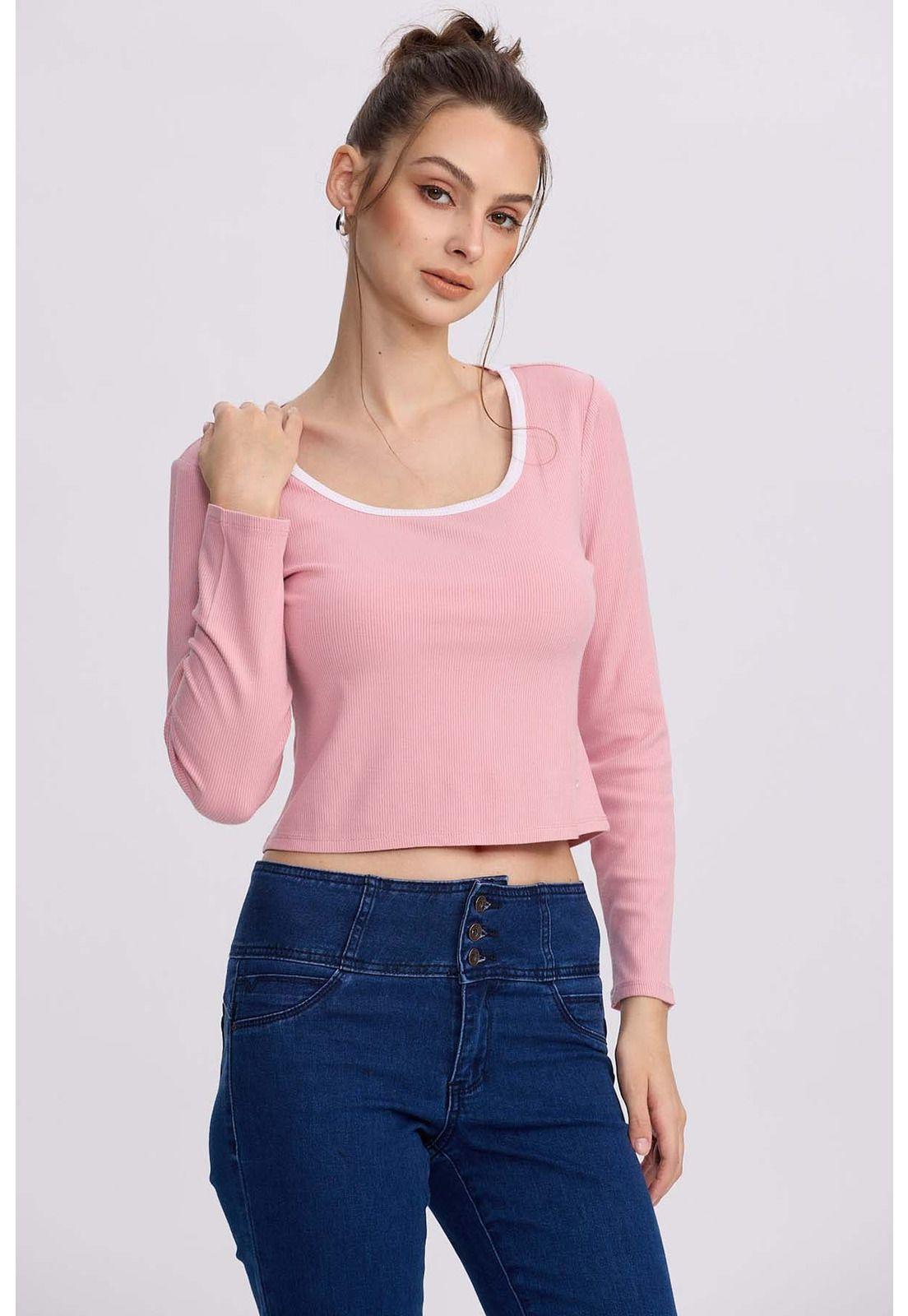 Polera Mujer Canalé Fucsia-1