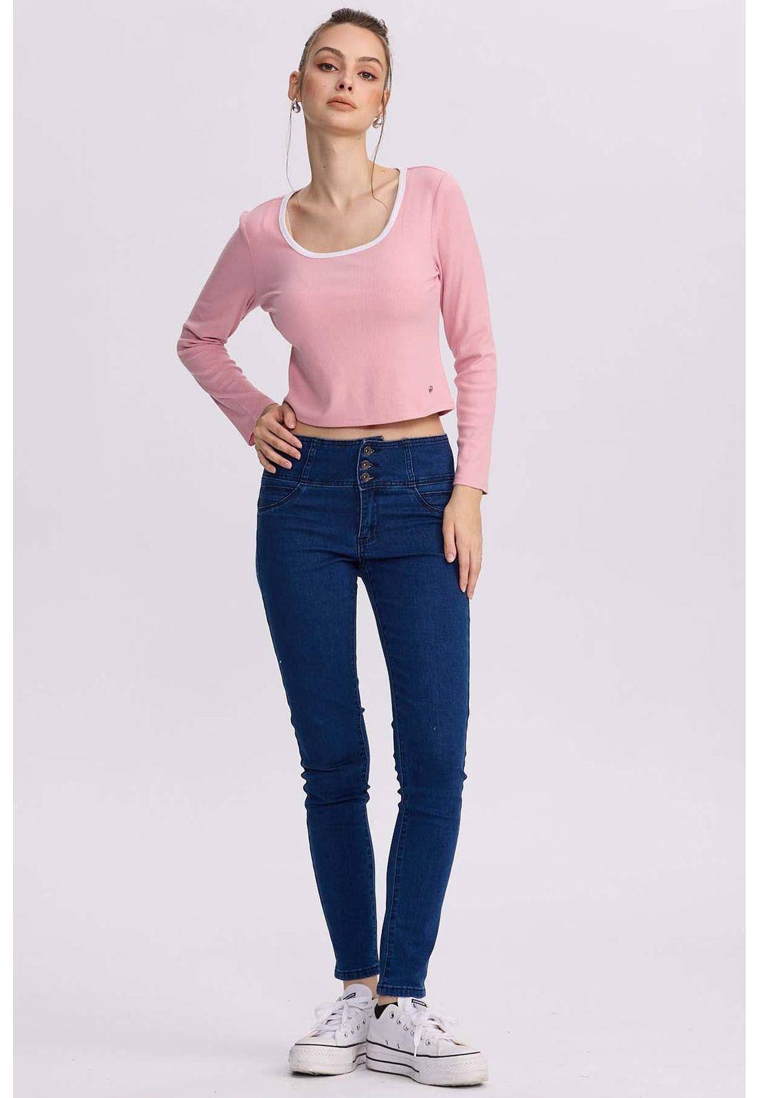 Polera Mujer Canalé Fucsia-3