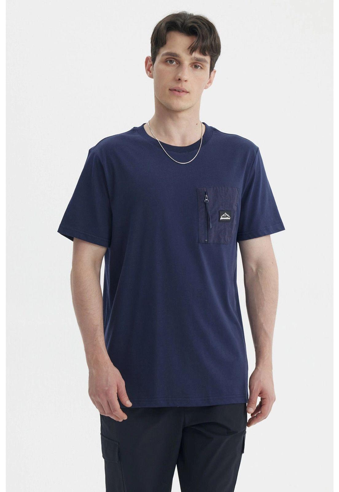 Polera Hombre Slim Azul- lll-0