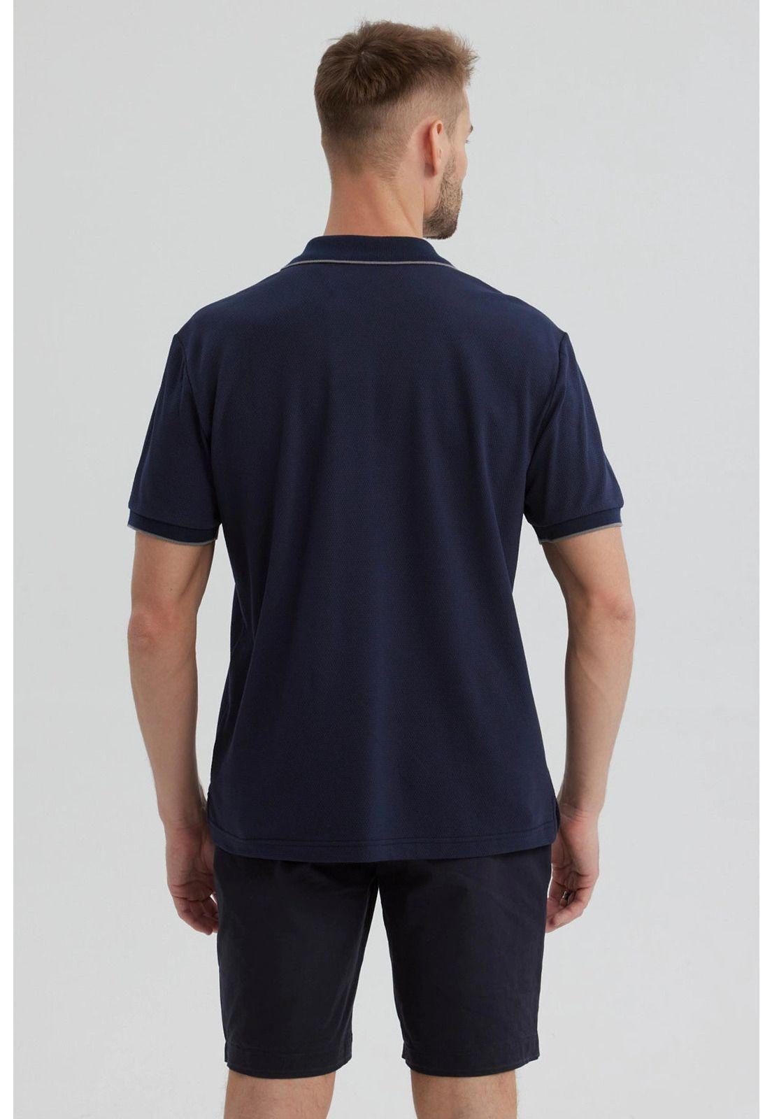 Polera Hombre Con Cierre Azul Marino-2