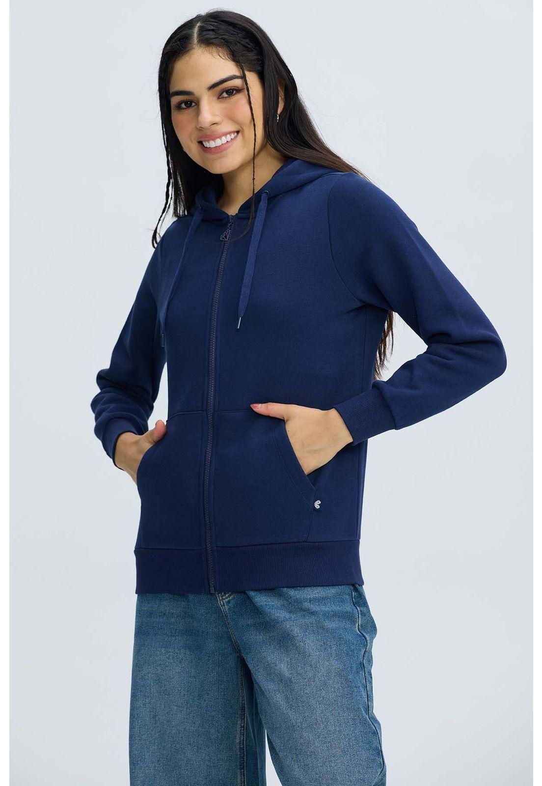 Polerón Mujer Hoodie Azul-1