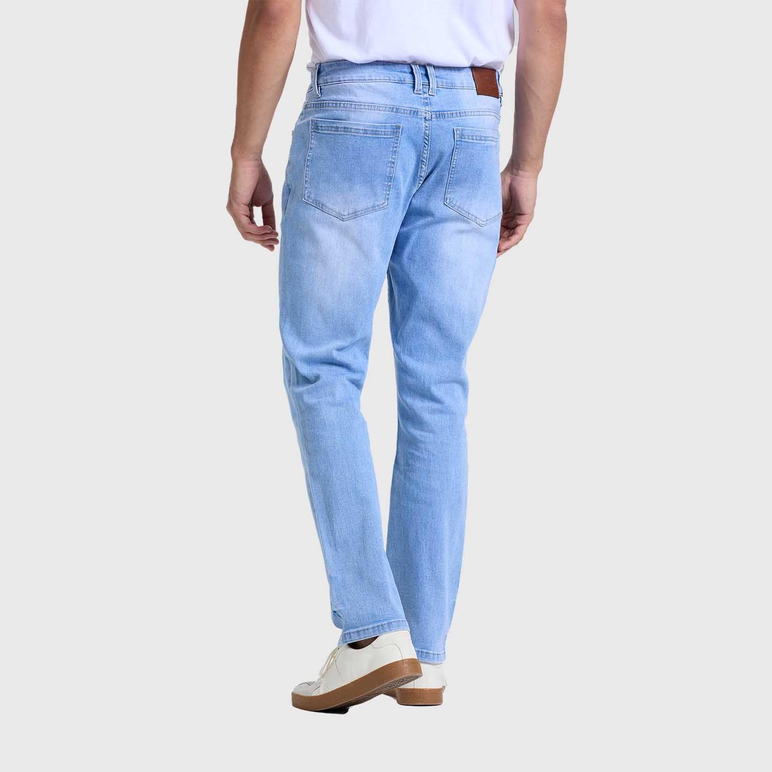 Jeans Hombre Slim Rotura Celeste Fashions Park-2