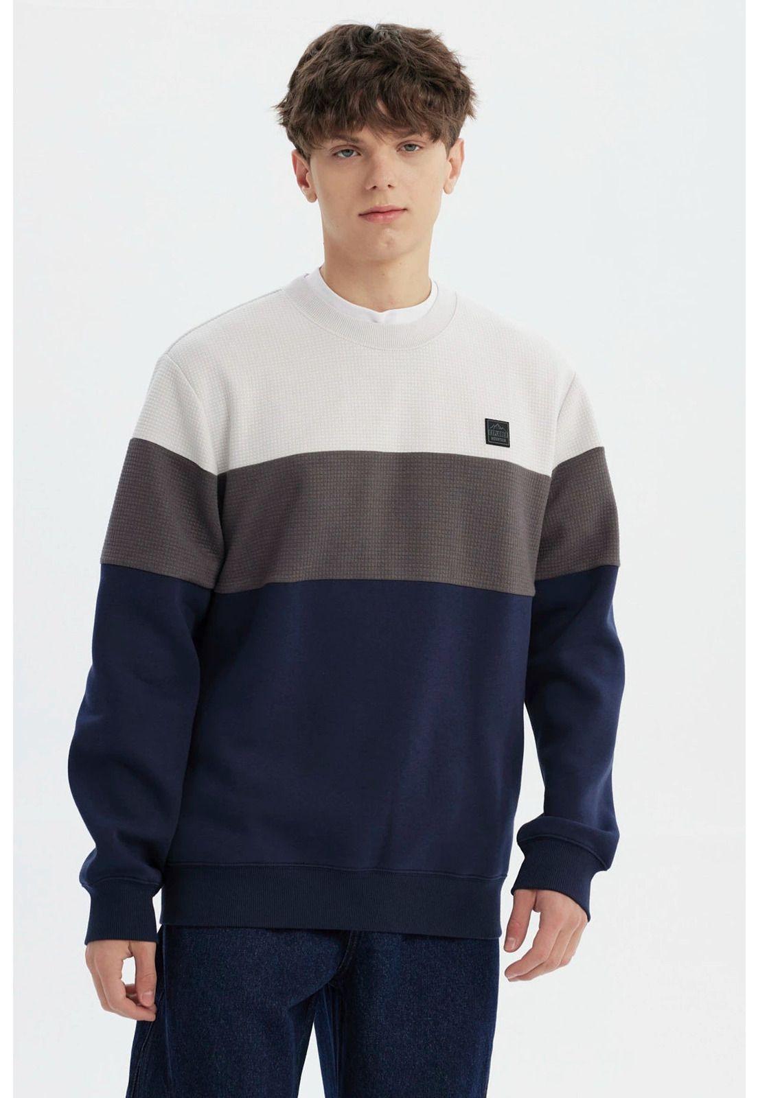 Polerón Hombre Slim Azul Marino-0