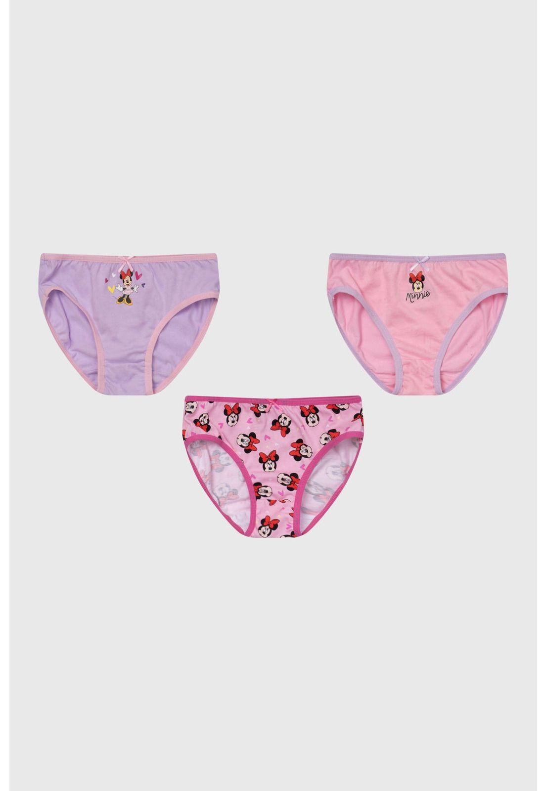 Calzón Niña Tripack Minnie Rosado-0