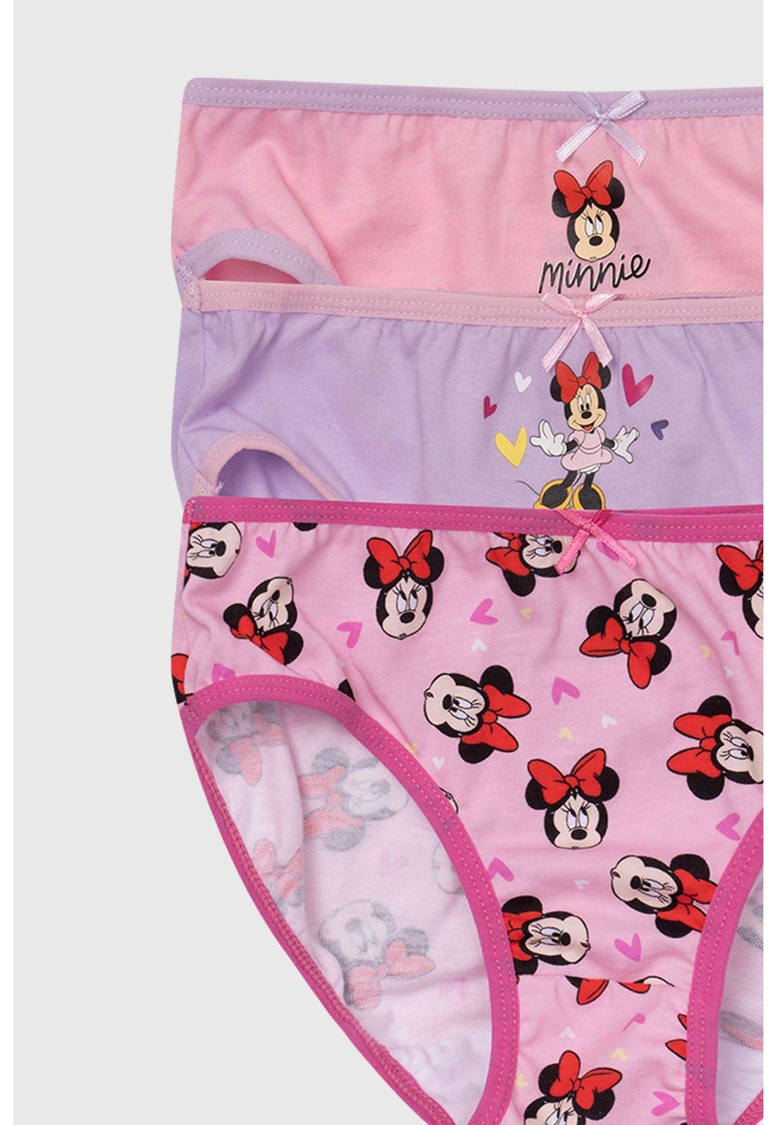 Calzón Niña Tripack Minnie Rosado-1