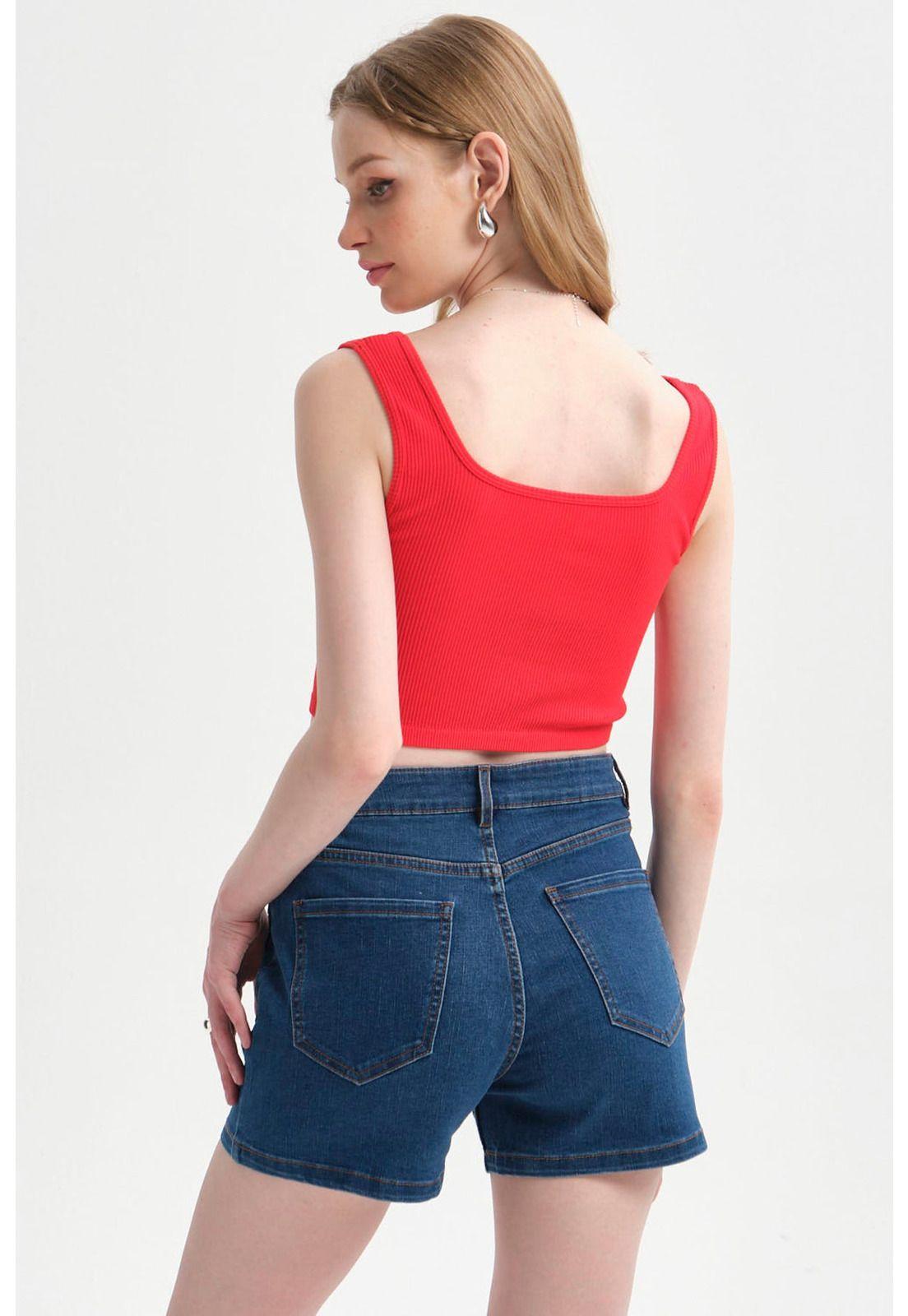 Peto Mujer Seamless Rojo-2