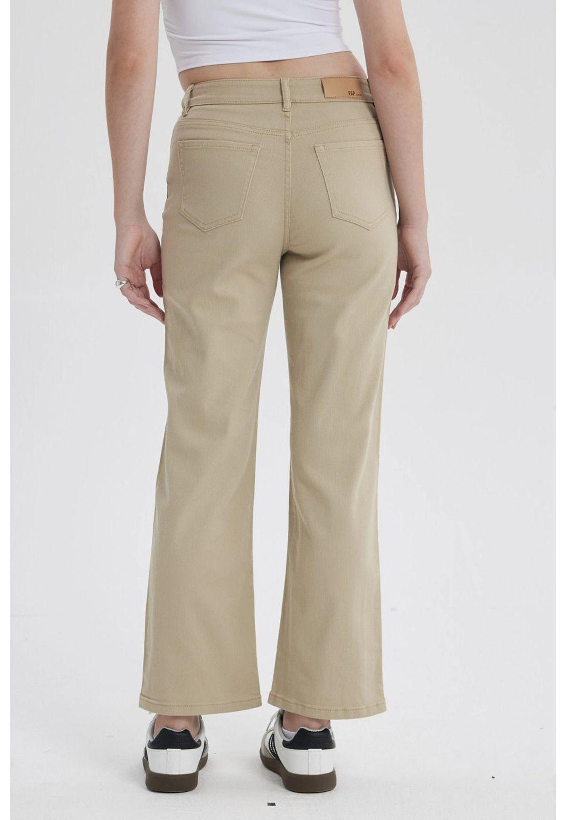 Jeans Mujer Calce Recto Kaki-1