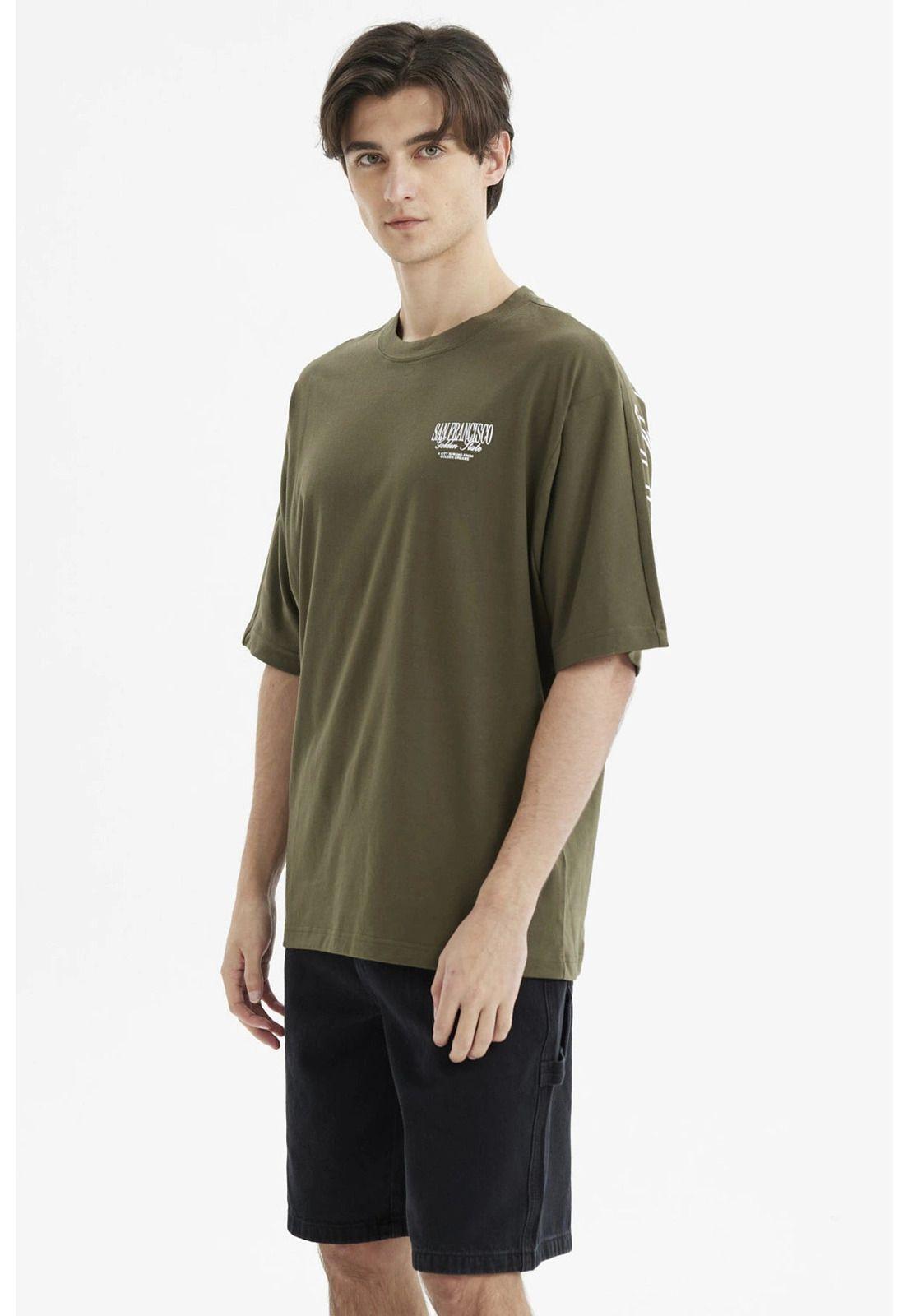 Polera Hombre Slim Verde Militar- ll-2