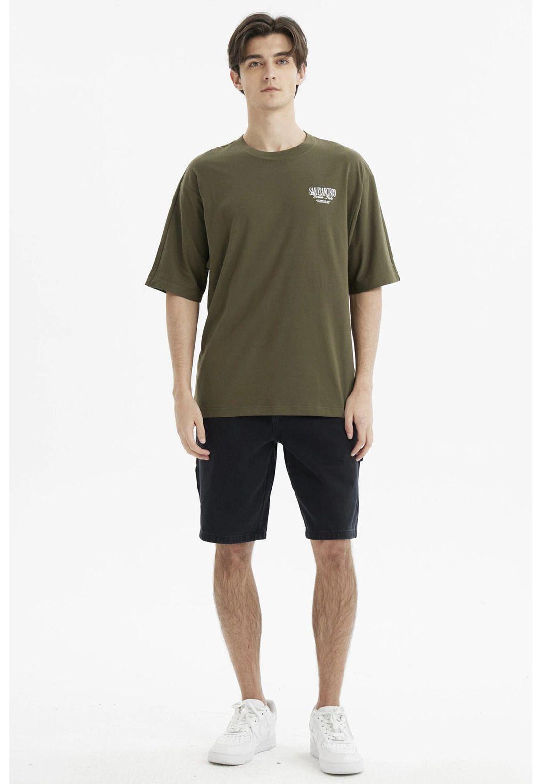 Polera Hombre Slim Verde Militar- ll-3