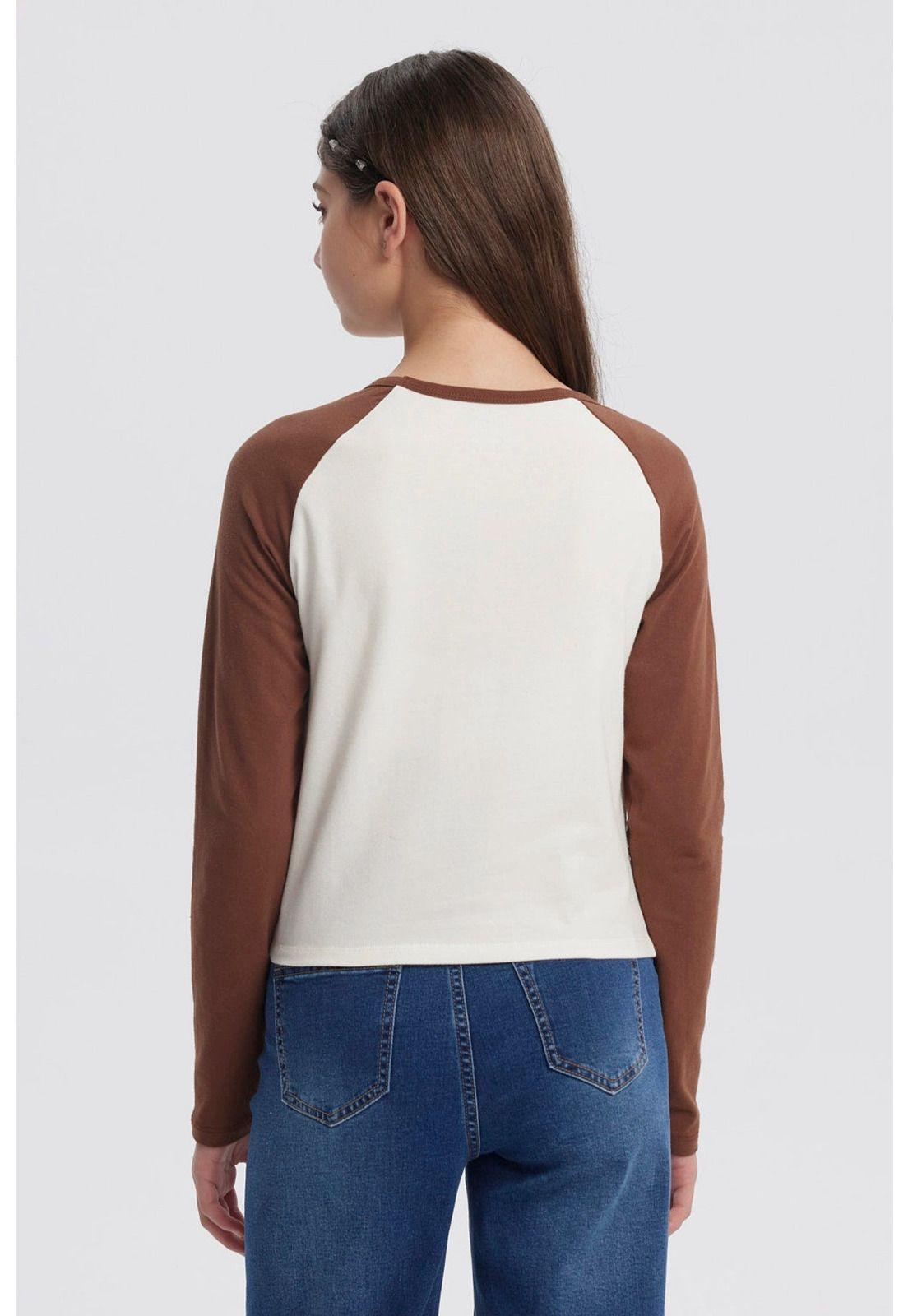 Polera Niña Cuello Redondo Crudo-2