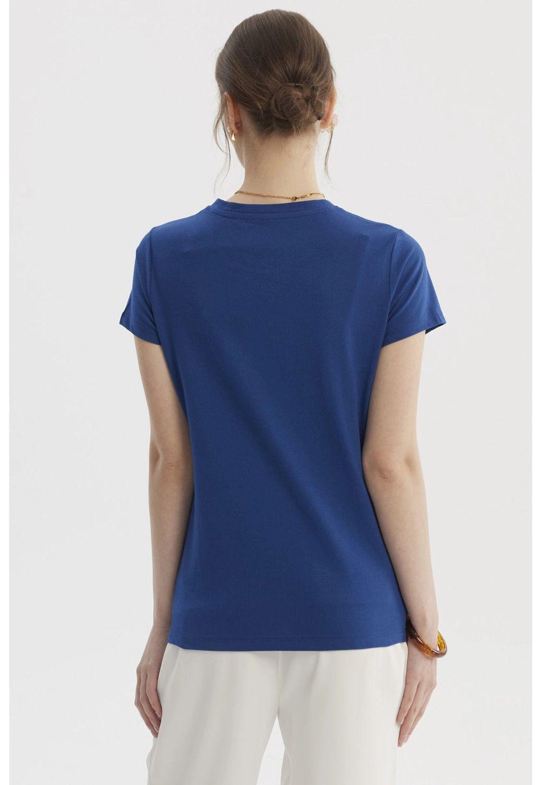 Polera Mujer Print Posicional Azul- ll-2