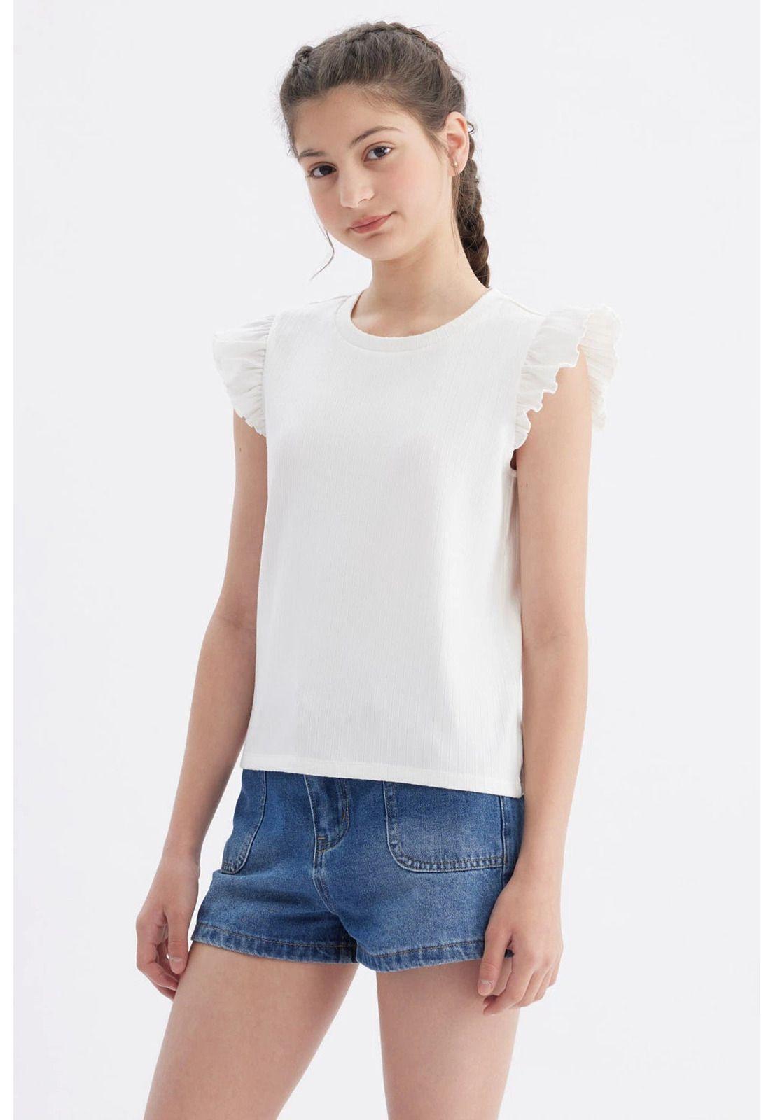 Polera Niña Rib Crudo-1