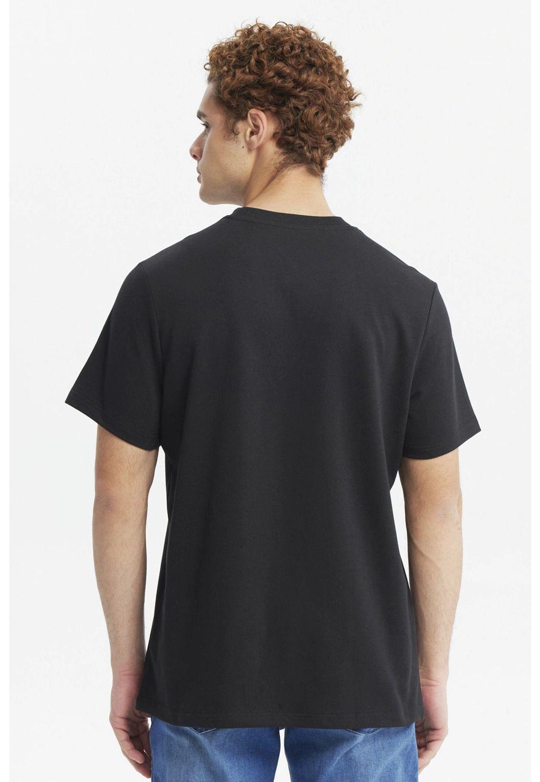 Polera Hombre Regular Print A Tono Negro-2