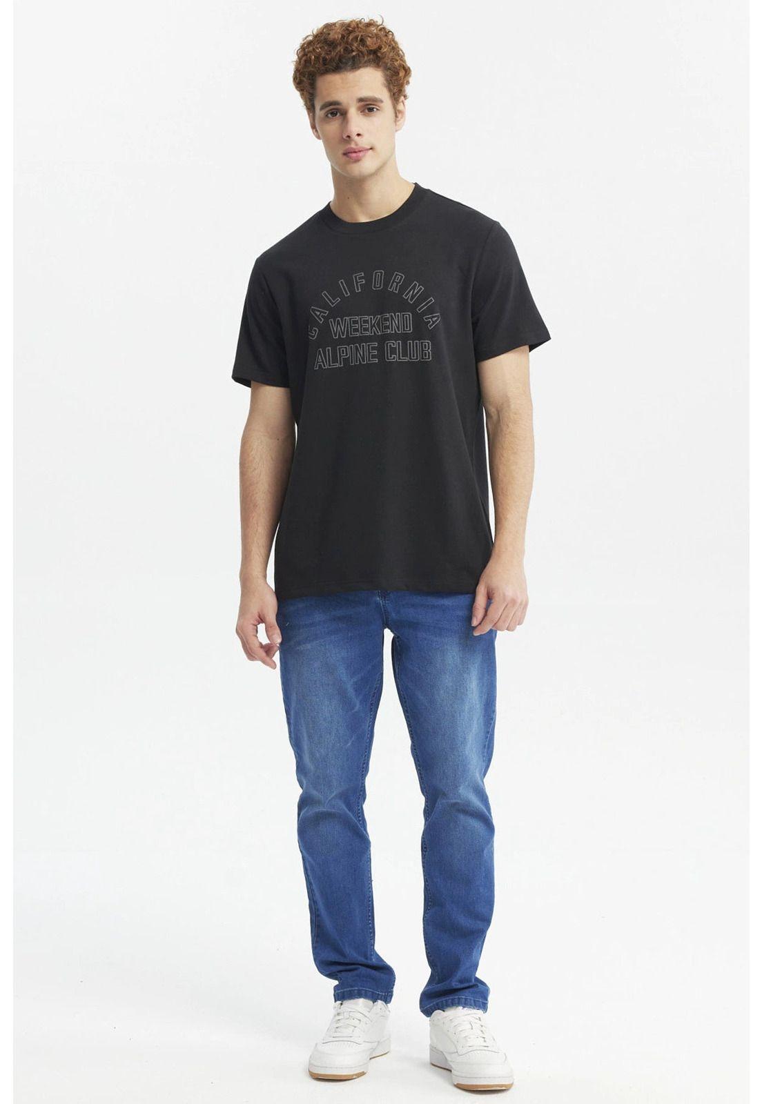 Polera Hombre Regular Print A Tono Negro-3