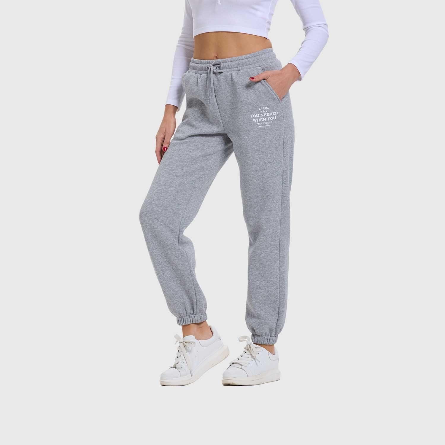 Pantalón Mujer Jogger Gris Melange Fashion's Park-1
