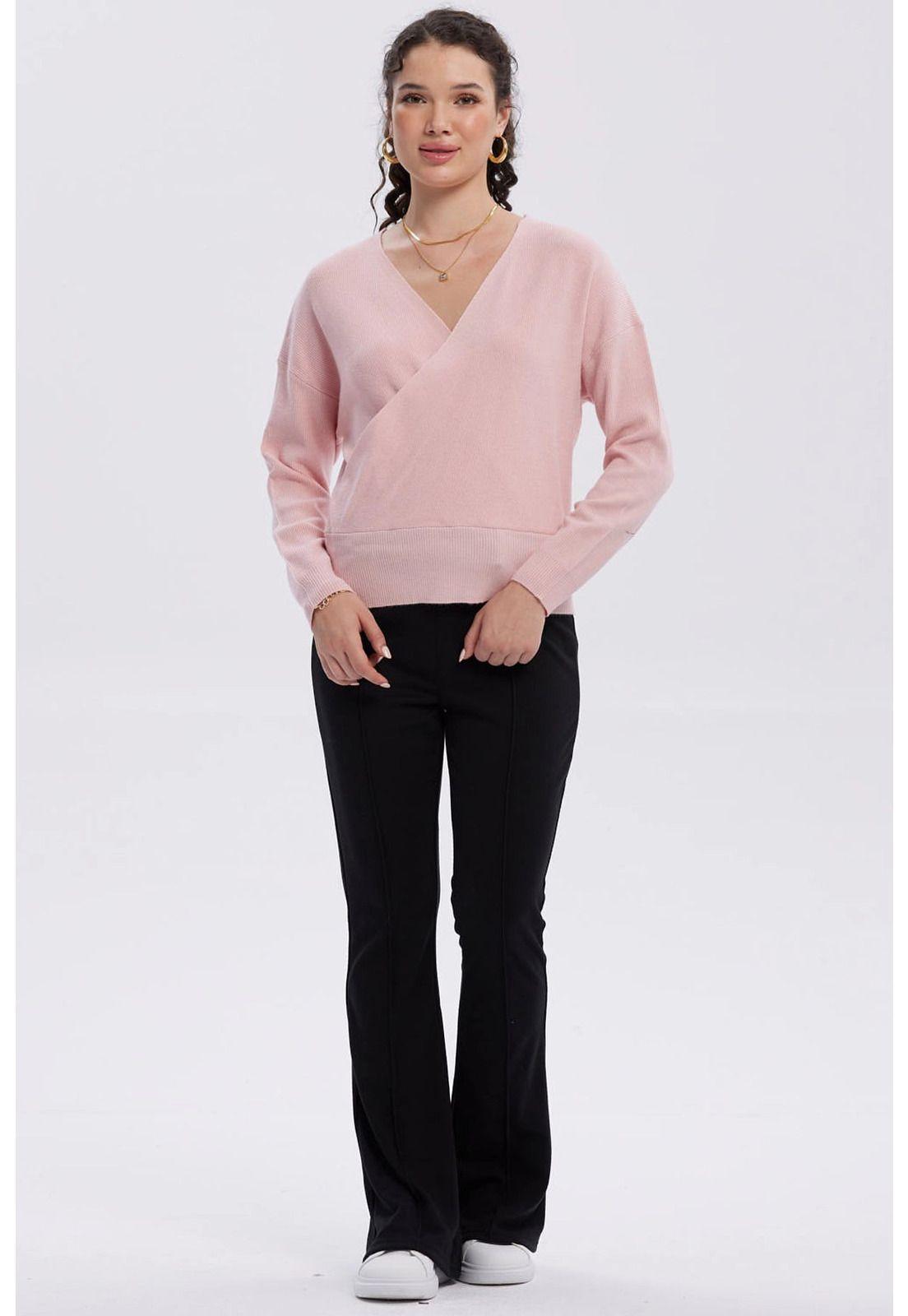 Sweater Mujer Delantero Palo Rosa-3