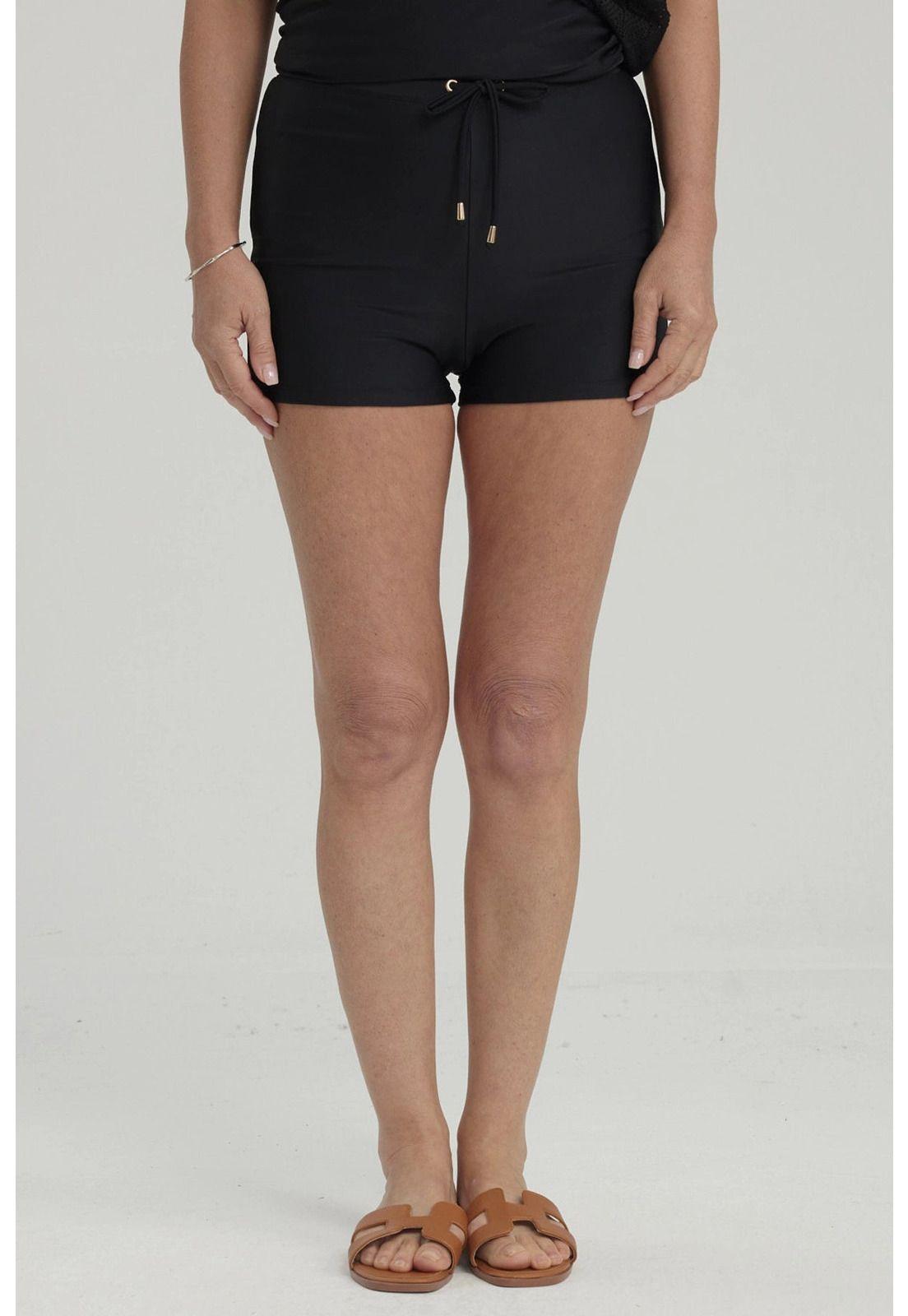 Traje De Baño Mujer Short Clásico Negro-0